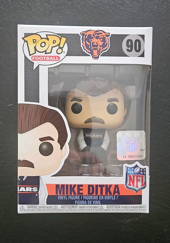 FUNKO POP-MIKE DITKA #90 - NEAR MINT - In Soft Protector.