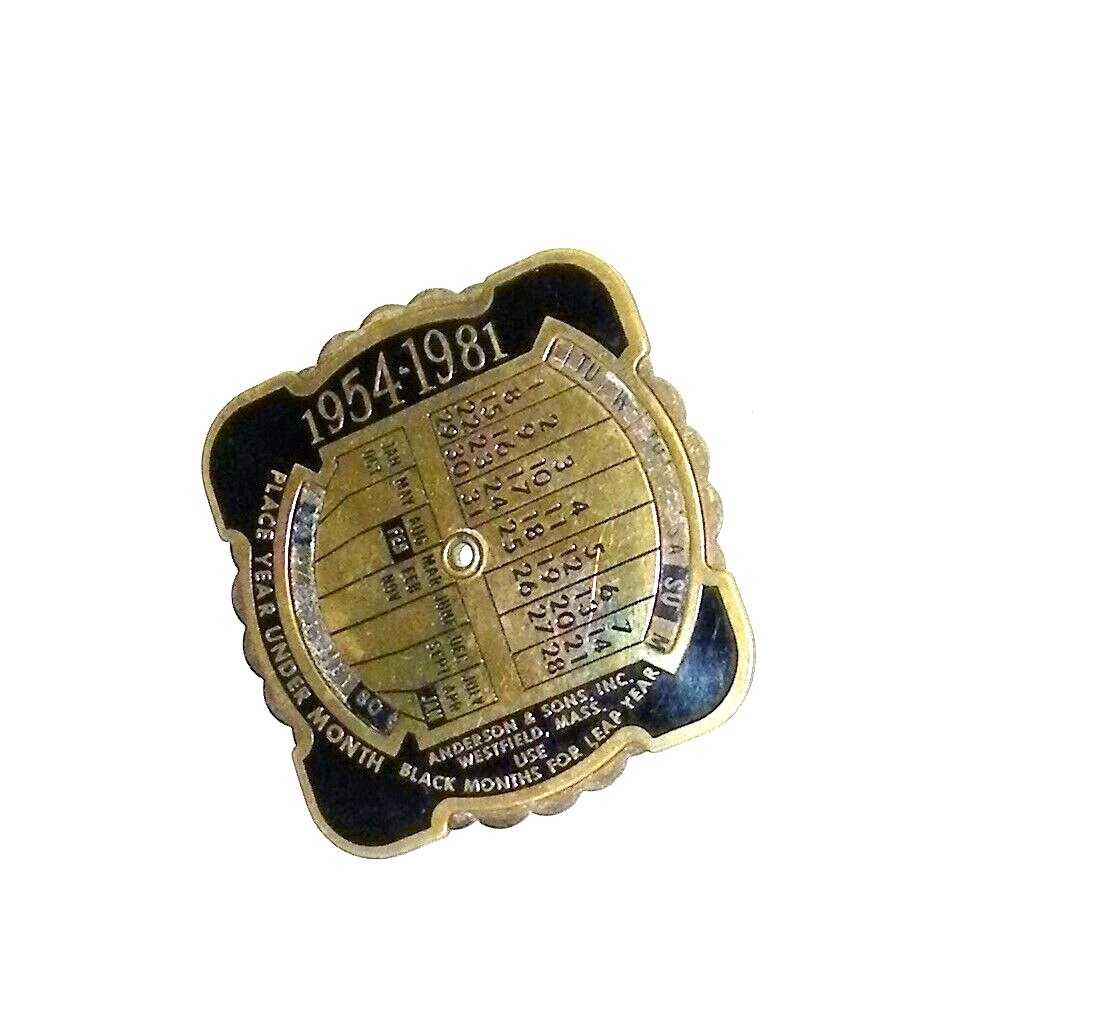 Vintage Anderson & Sons 1954-1981 Year Perpetual Calendar Hawaiian Islands Hotel