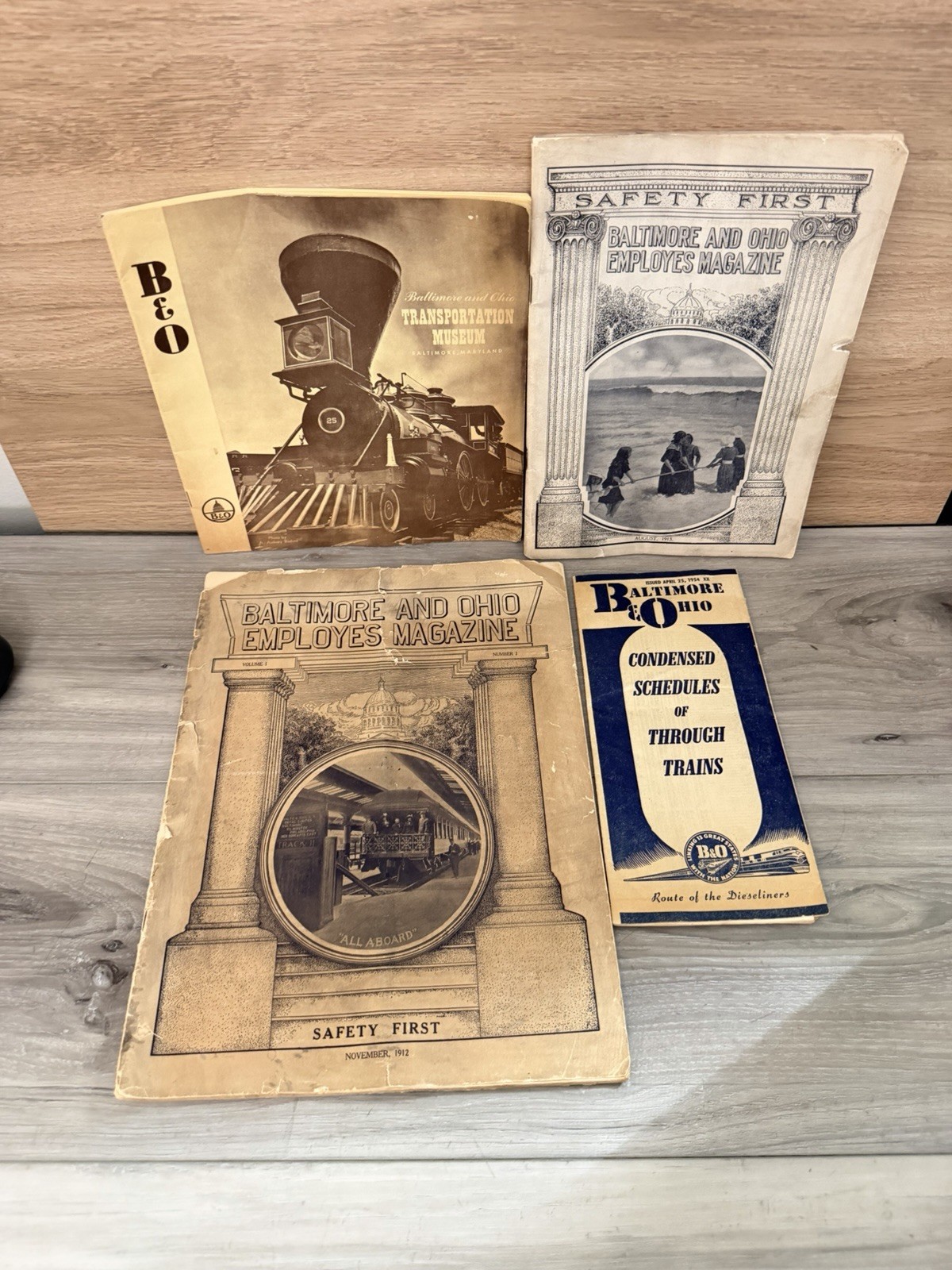 Vintage B&O Baltimore Ohio Railroad Ephemera Lot 1912 1913 1954 Magazines Vintage B&O Baltimore Ohio Railroad Ephemera Lot 1912 1913 1954 Magazines