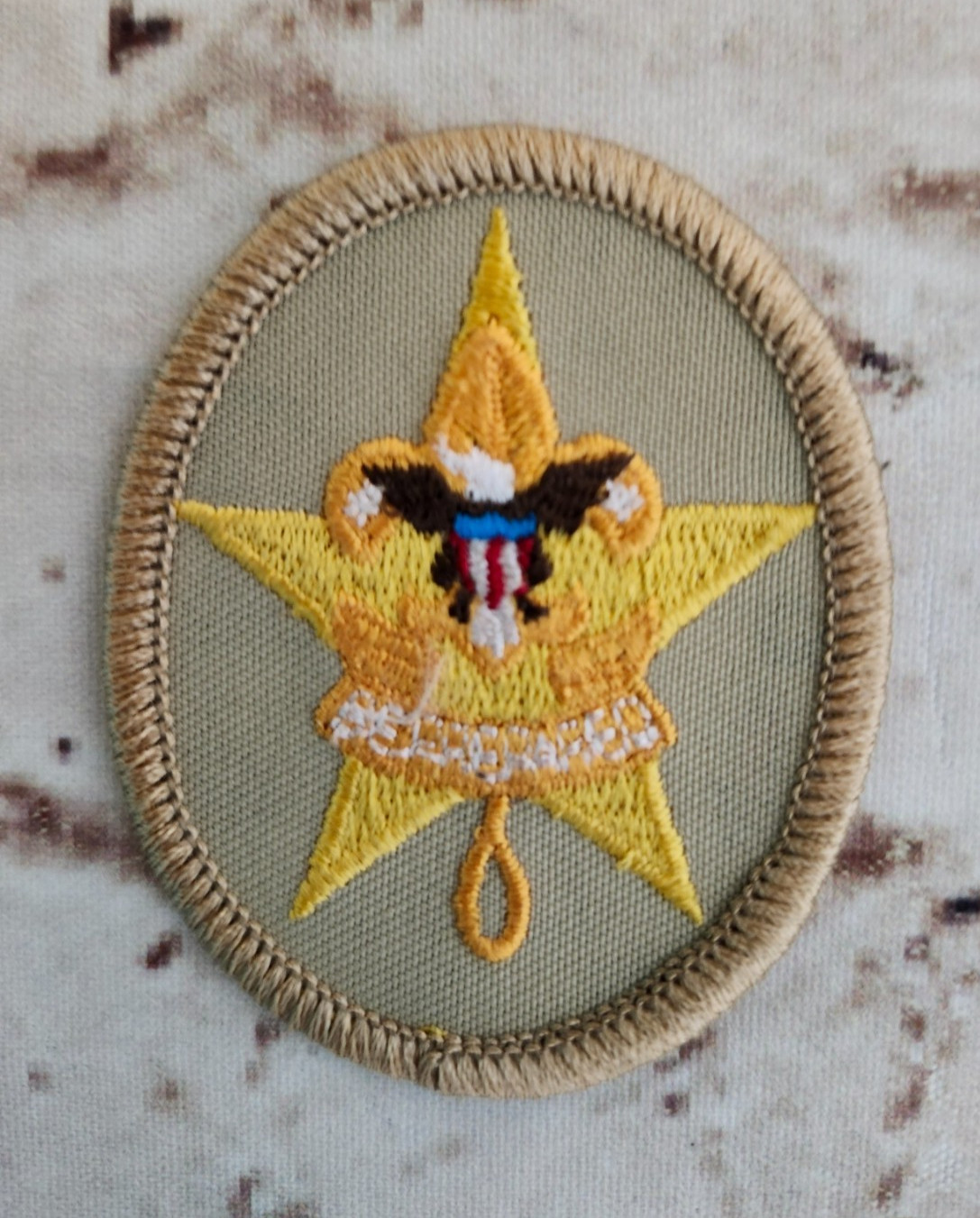 BSA Boy Scouts, Star Rank Award Oval Patch New (Single Patch)