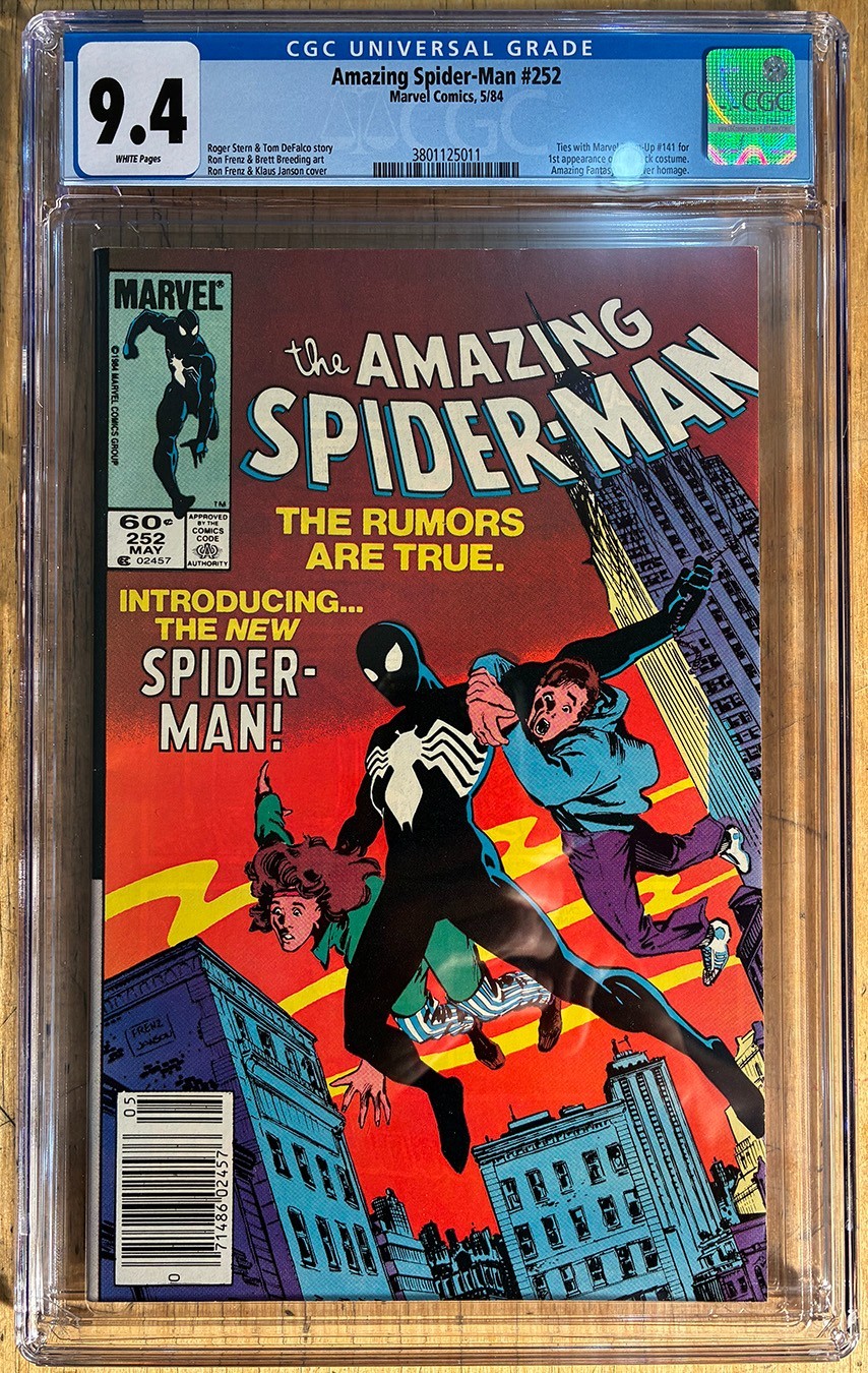 THE AMAZING SPIDERMAN 252 CGC 9.4 Marvel 1984 1st Black Costume THE AMAZING SPIDERMAN 252 CGC 9.4 Marvel 1984 1st Black Costume