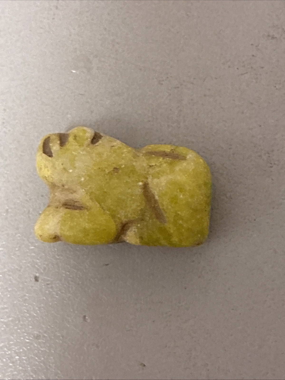 Ancient Egyptian Yellow Marble Lion Amulet From The Ptolemaic Period, 350-50 BC Ancient Egyptian Yellow Marble Lion Amulet From The Ptolemaic Period, 350-50 BC