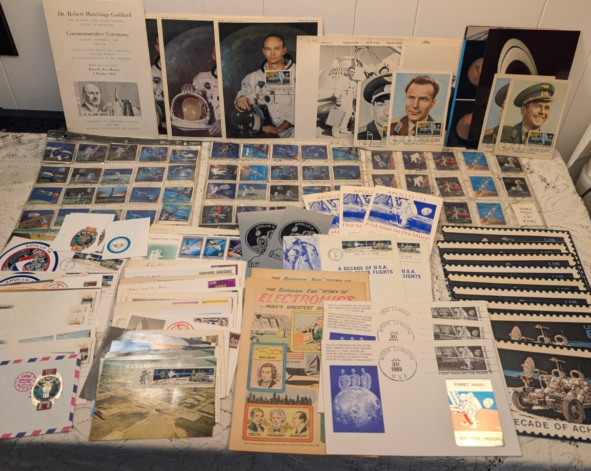 NASA SPACE PROGRAM Vintage 60's 70's Ephemera BUNDLE Mix LOT Shuttle Astronaut
