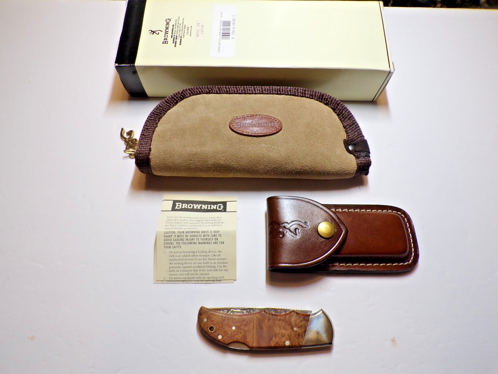 VTG.Browning Model 108 Full Line Medallion Folding Knife Japan 1 of 2000 NIB VTG.Browning Model 108 Full Line Medallion Folding Knife Japan 1 of 2000 NIB