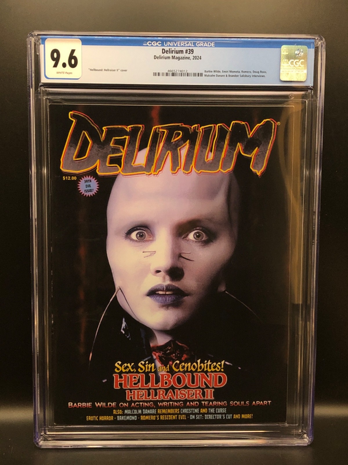 Delirium #39 2024 Magazine - Hellbound: Hellraiser II Cover - Cenobite - CGC 9.6 Delirium #39 2024 Magazine - Hellbound: Hellraiser II Cover - Cenobite - CGC 9.6