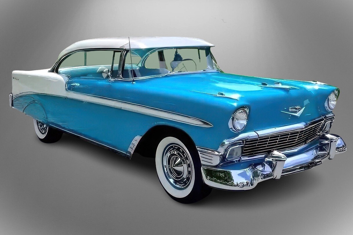 1956 Chevy Bel Air 265 Hard Top Car 13x19 Poster Style PhotoArt Chevrolet BelAir