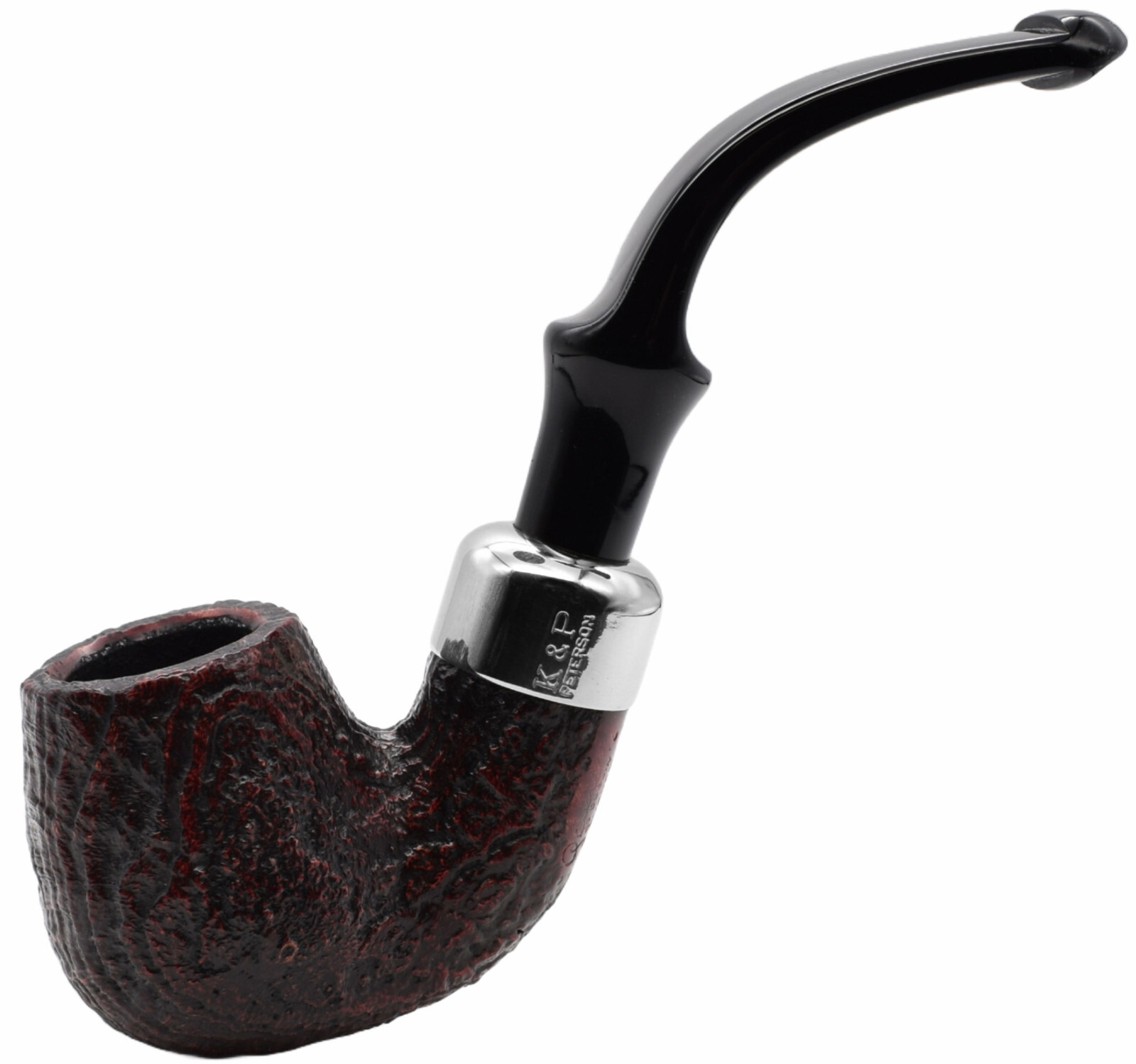 Peterson System Standard Sandblast Finish Medium Bent Billiard Briar Pipe (314)