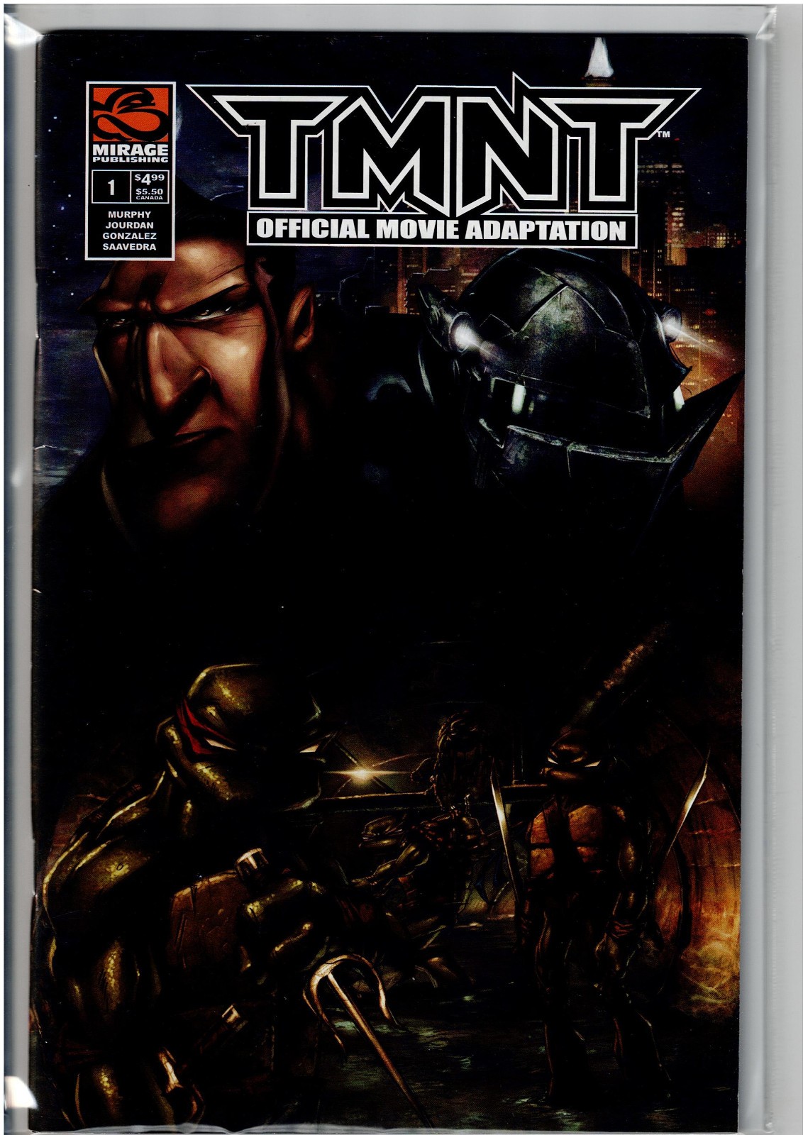 TMNT OFFICIAL MOVIE ADAPTATION #1-5 (2007) HIGH GRADE RARE MIRAGE STUDIOS RARE