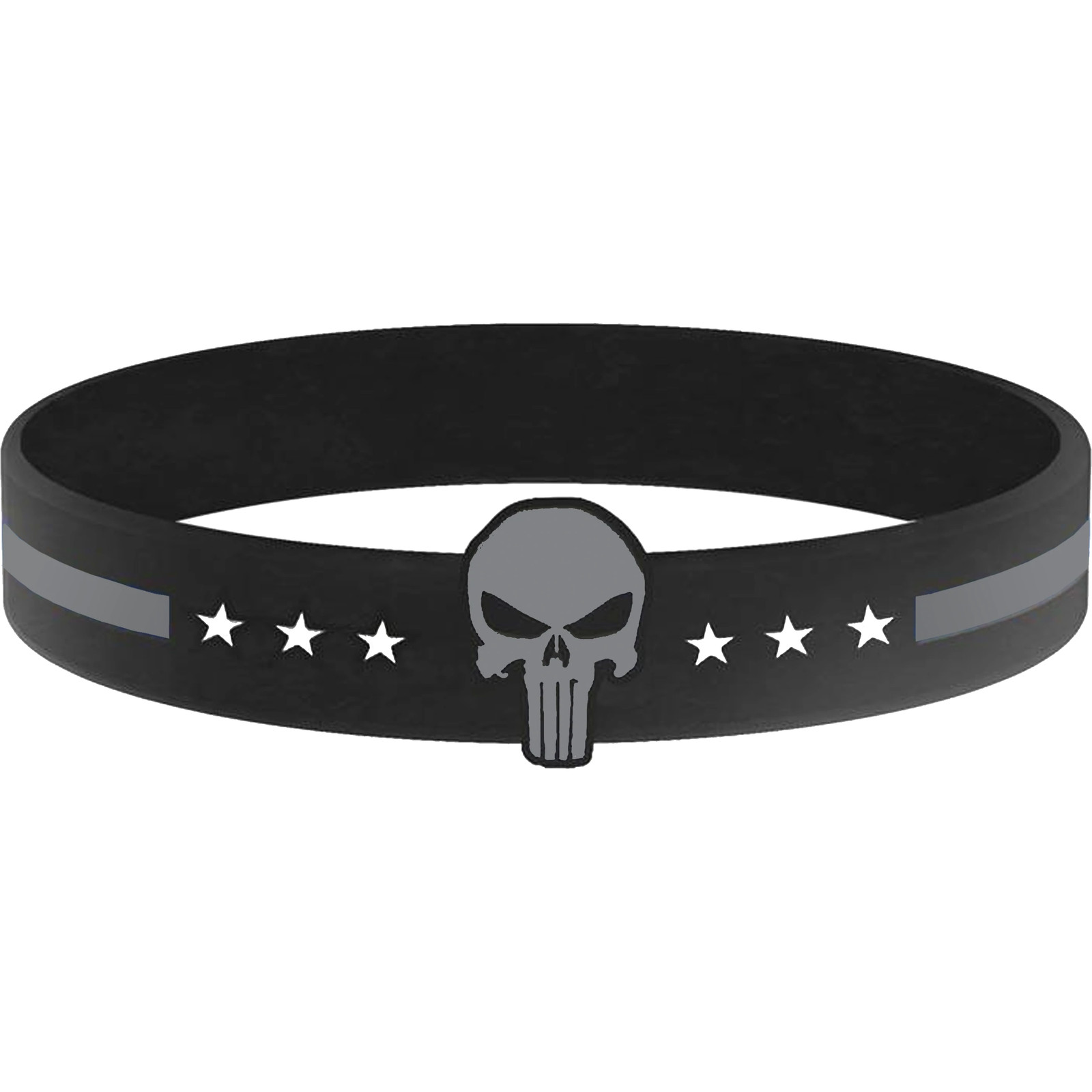 Thin Gray Line Silicon Bracelet (grey) Correctional Officer Corrections Jail Pri