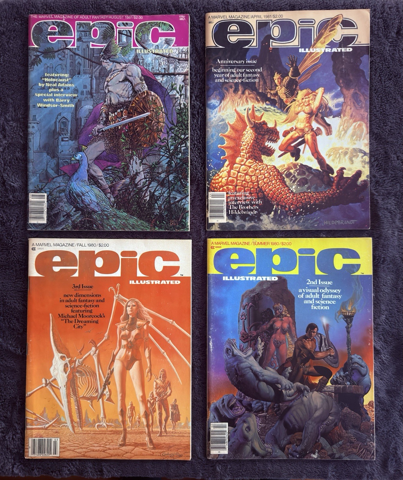 Epic Illustrated  Fantasy & Sci-Fi Magazine Lot 1980-1981  / Marvel / Neal Adams