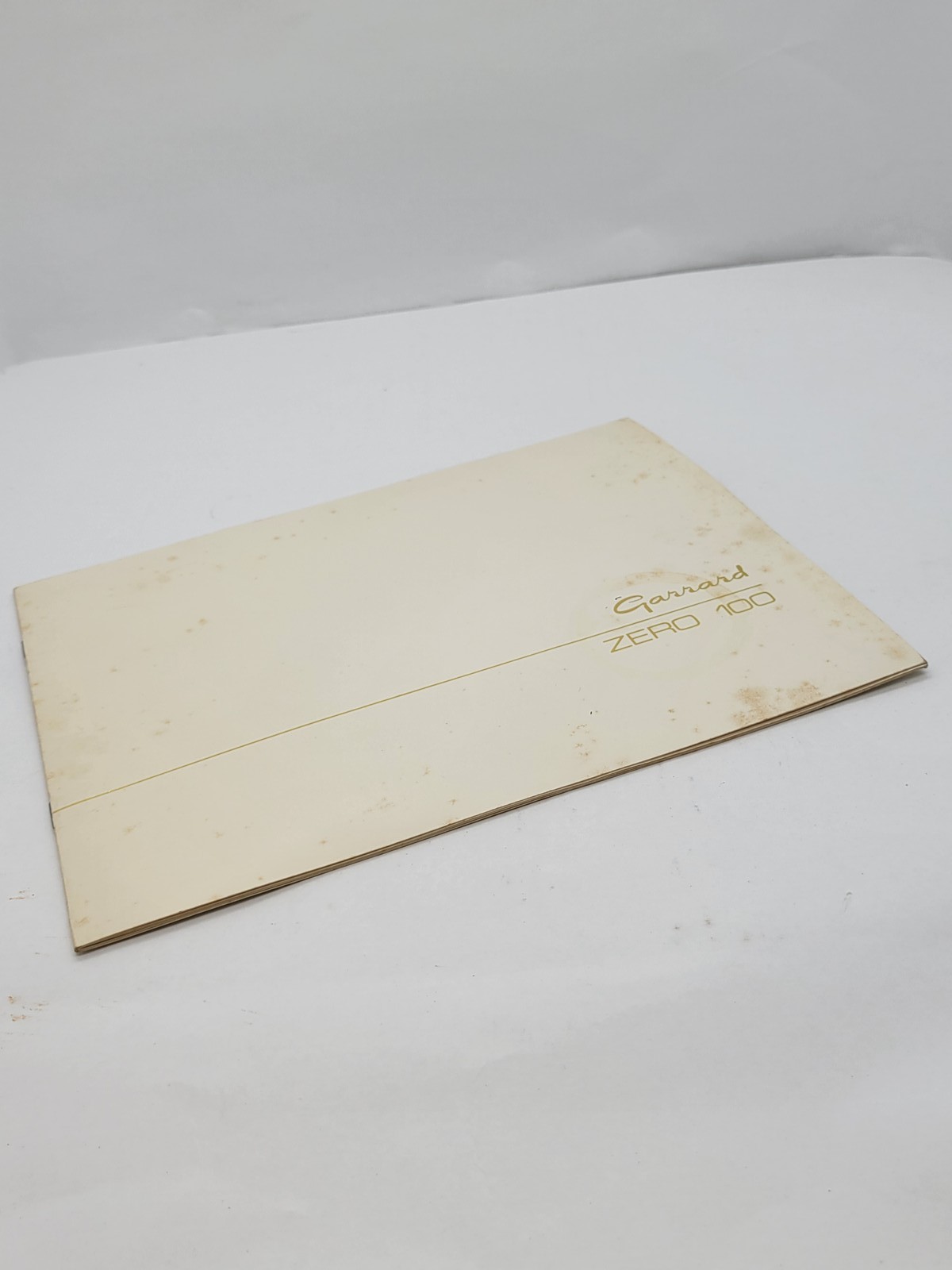Garrard Zero 100 Automatic Transcription Turntable Instruction Manual Original Garrard Zero 100 Automatic Transcription Turntable Instruction Manual Original