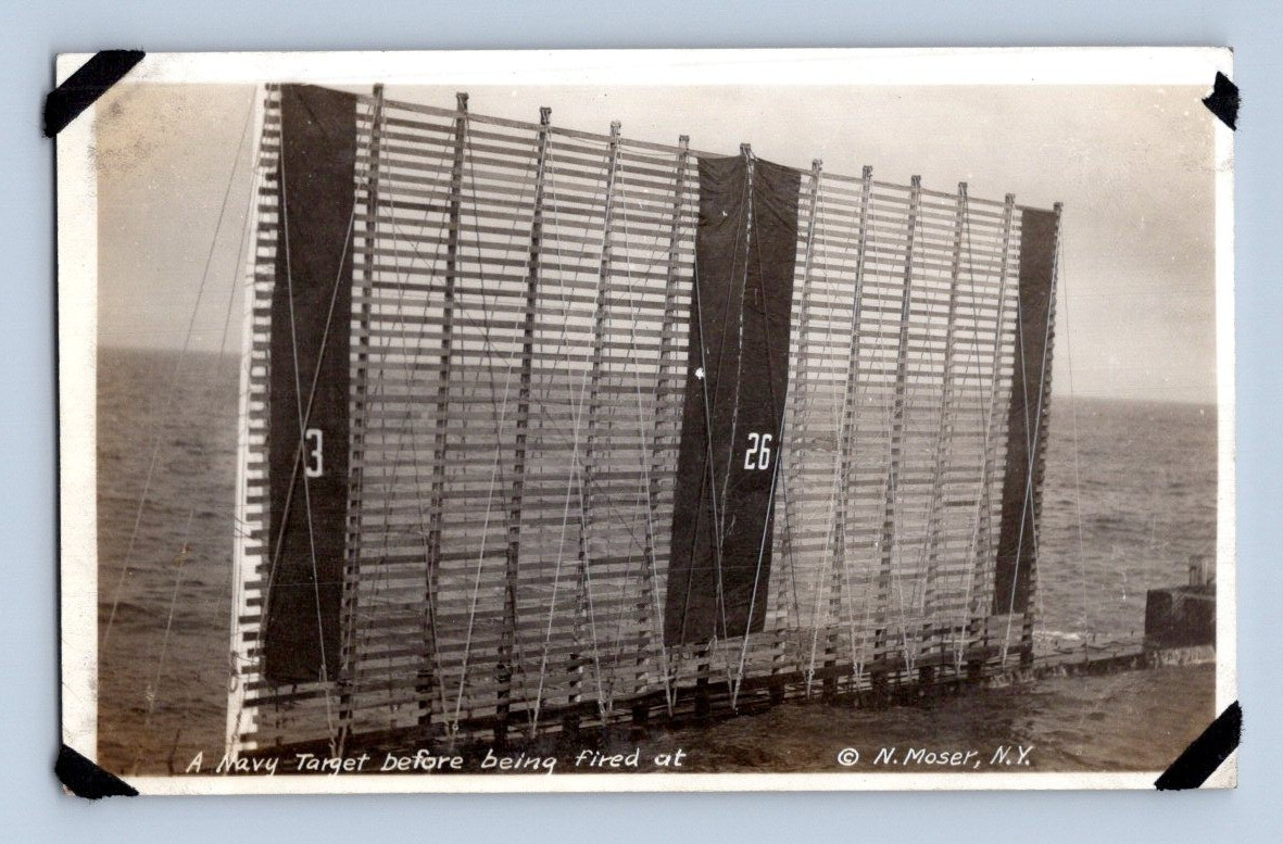 RPPC 1918. WWI, A NAVY TARGET BEFORE BEING FIRED AT. POSTCARD A2