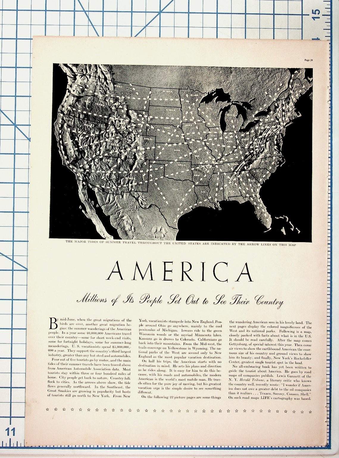Vintage 1930s America Travel Magazine Article US Map Scenic Photos Ephemera Vintage 1930s America Travel Magazine Article US Map Scenic Photos Ephemera