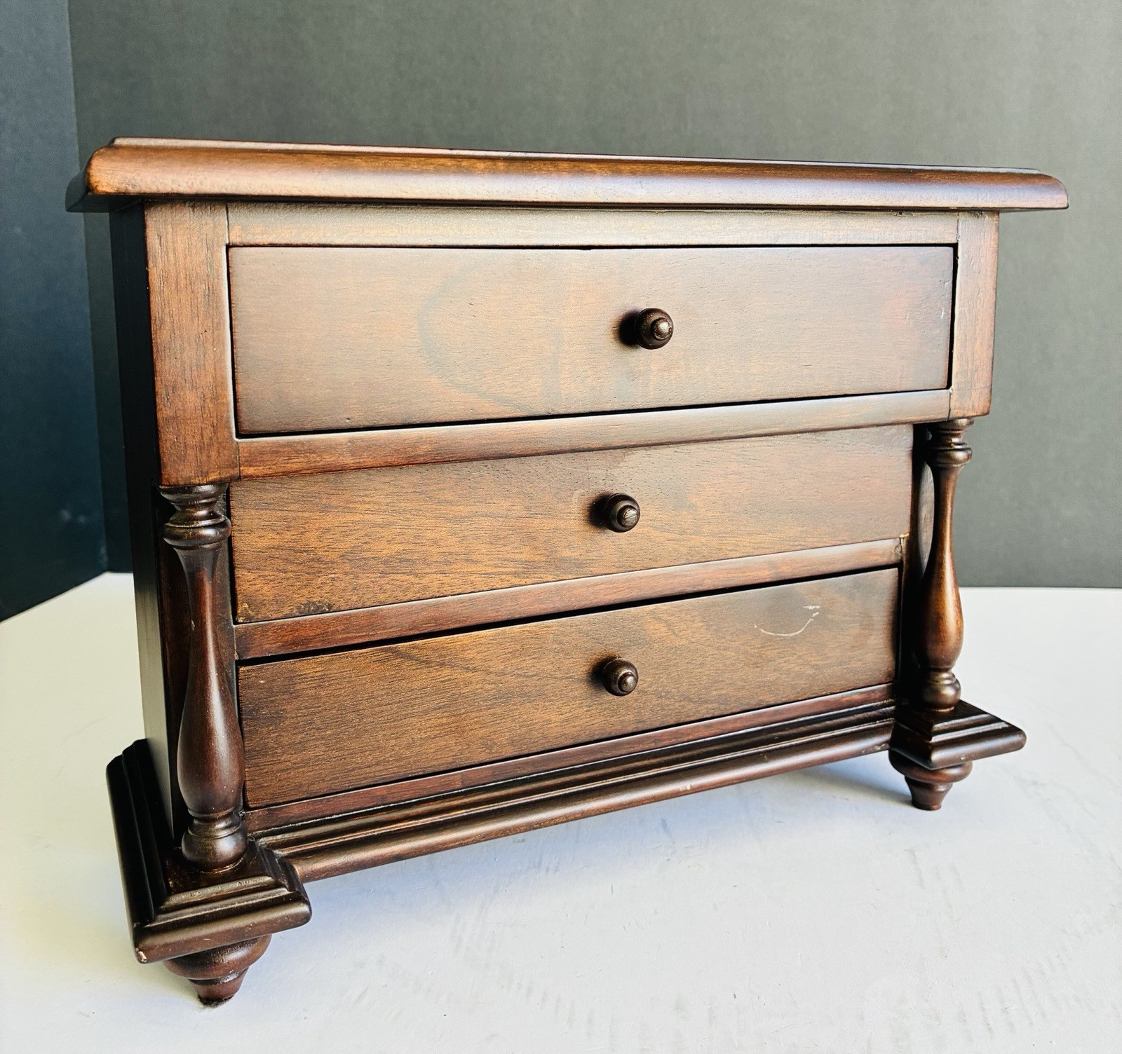 Vtg Froelich Furniture Salesman Sample Miniature Empire Dresser Chest Mahogany
