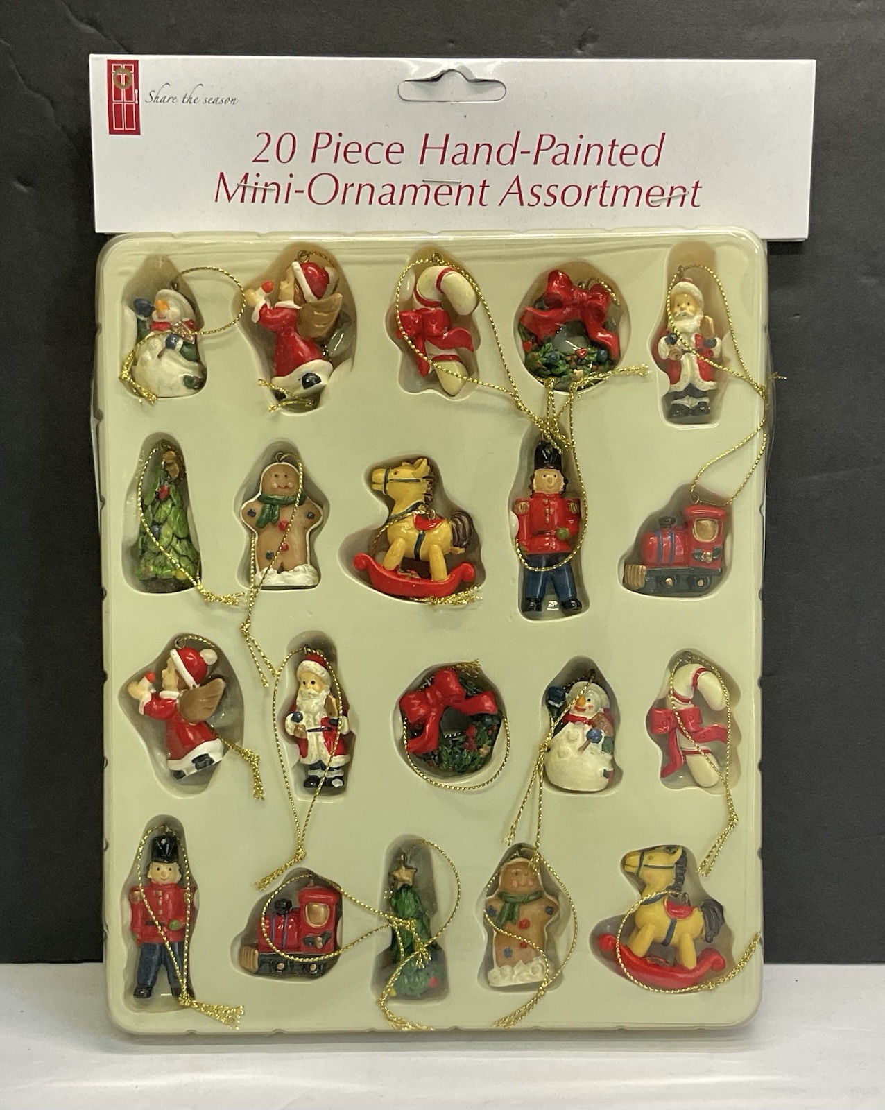 Vintage Albertsons Share the Season 20 Mini Ceramic Christmas Ornaments Complete Vintage Albertsons Share the Season 20 Mini Ceramic Christmas Ornaments Complete