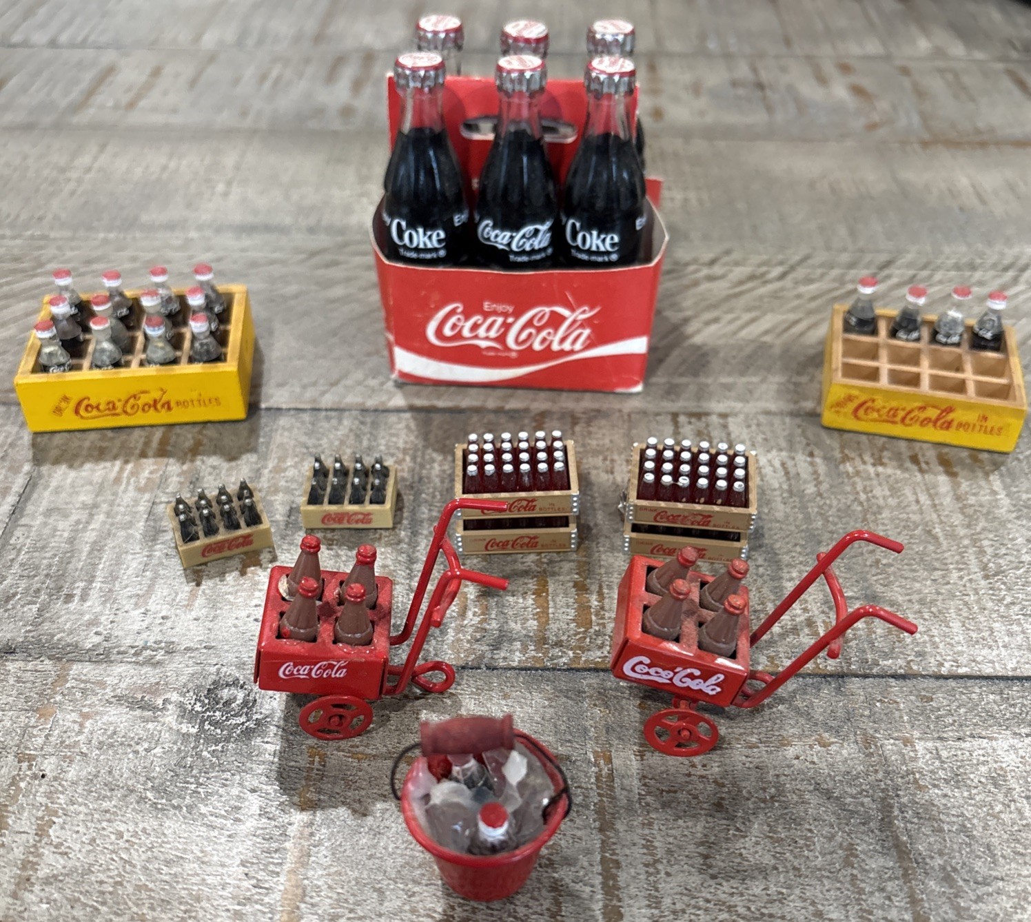 coca cola collectibles - Small Hand Carts,min 6 Pack Bottles Small Cases Of Coke