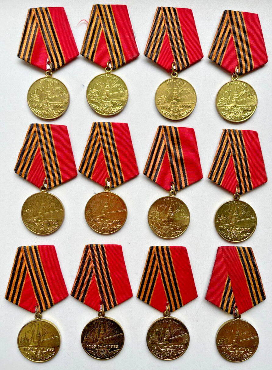 Vintage Soviet Union set of identical awards and medals of the USSR 12 pcs Vintage Soviet Union set of identical awards and medals of the USSR 12 pcs