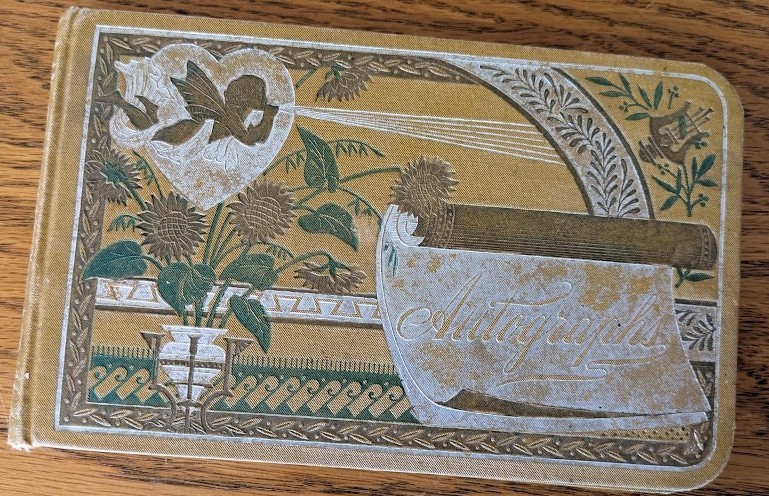 Antique Autograph Book from 1880s Oregon area (Minnie Henton's book)