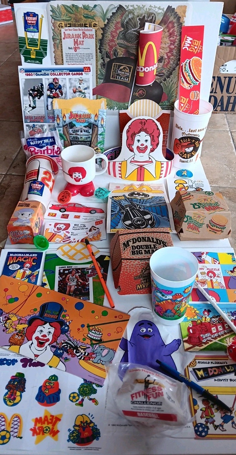 HUGE LOT OF 101, VERY HARD TO FIND,  MCDONALD\'S MEMORABILIA - MINT CONDITION