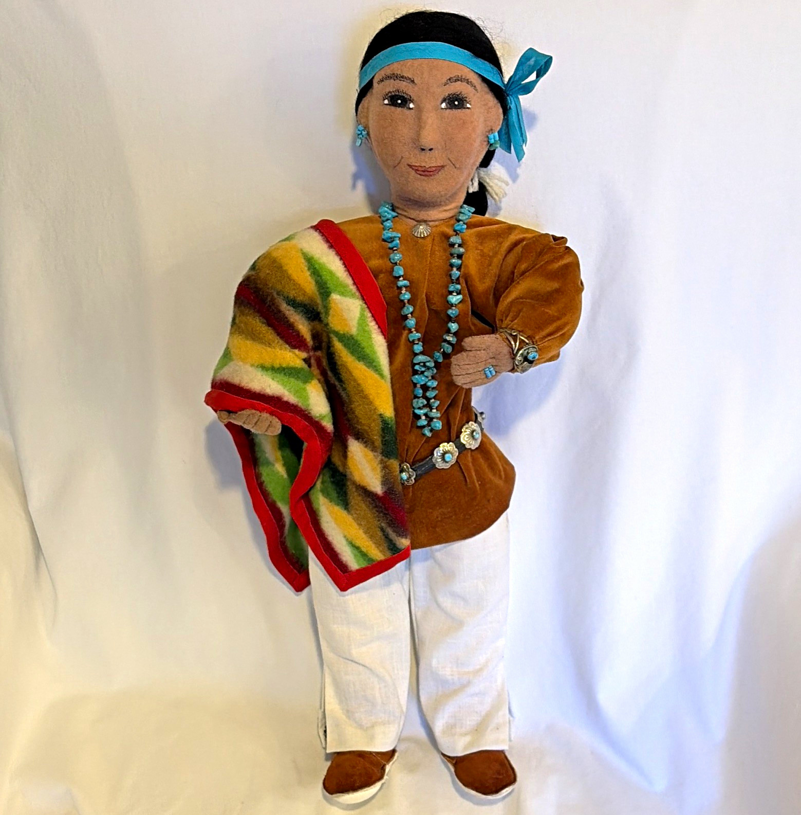 RARE Vtg Large Kay Bennett Navajo Male Doll in Elaborate Traditional Costume RARE Vtg Large Kay Bennett Navajo Male Doll in Elaborate Traditional Costume