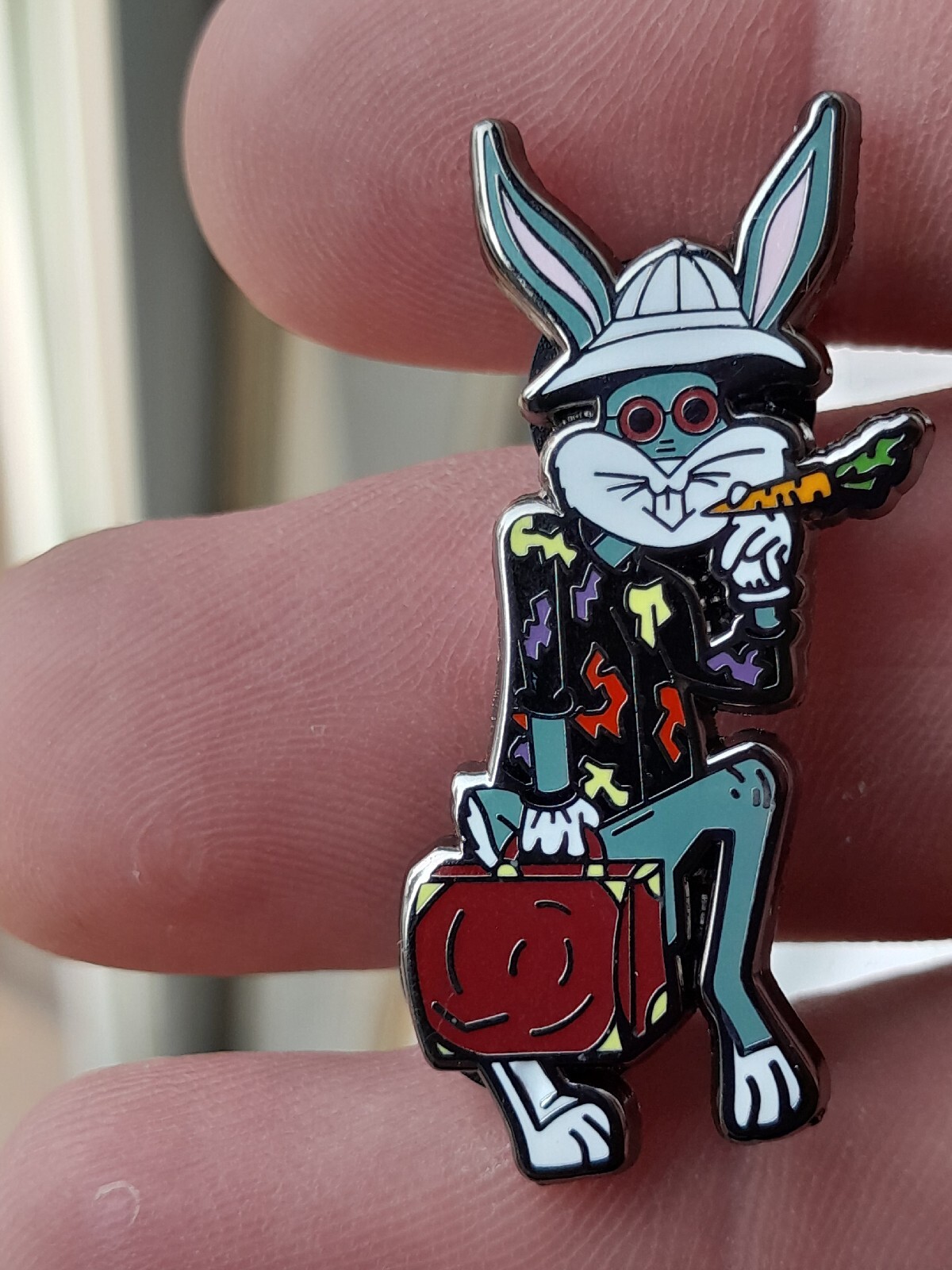 Hunter S Thompson Bugs Bunny Enamel Lapel Happen Drug Case Gonzo Journalism