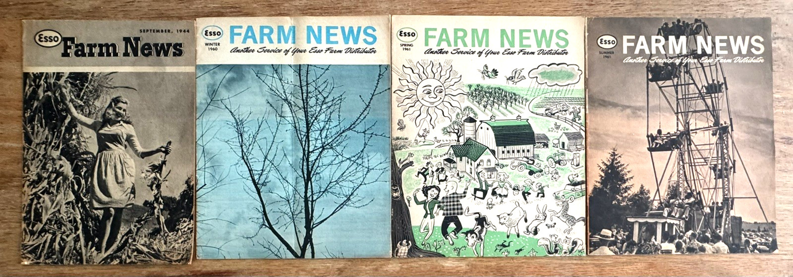 Vintage 1944, 1960 & 1961 Esso Farm News Magazine Booklet Lot of 4 Vintage 1944, 1960 & 1961 Esso Farm News Magazine Booklet Lot of 4