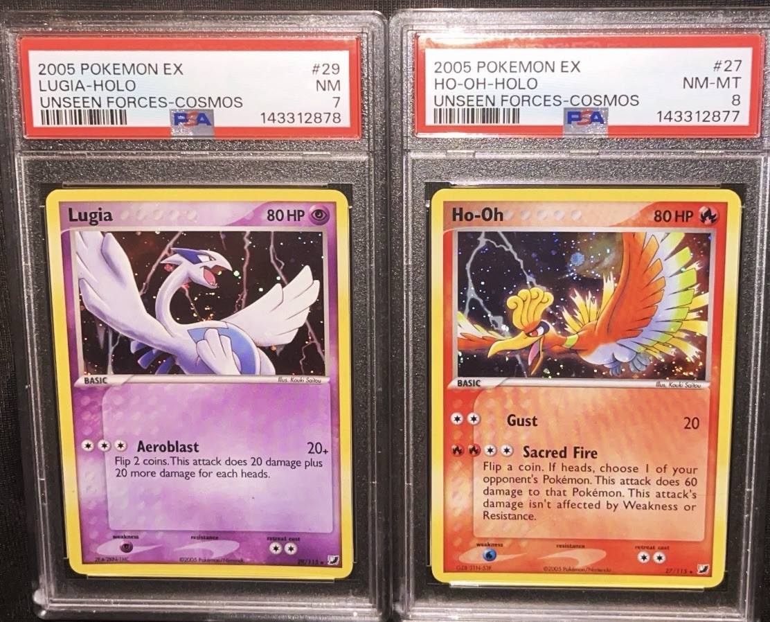 Pokemon EX Unseen Forces 2005 Lugia #29 PSA 7 Ho-Oh #27 PSA 8 Holo EN Pokemon EX Unseen Forces 2005 Lugia #29 PSA 7 Ho-Oh #27 PSA 8 Holo EN