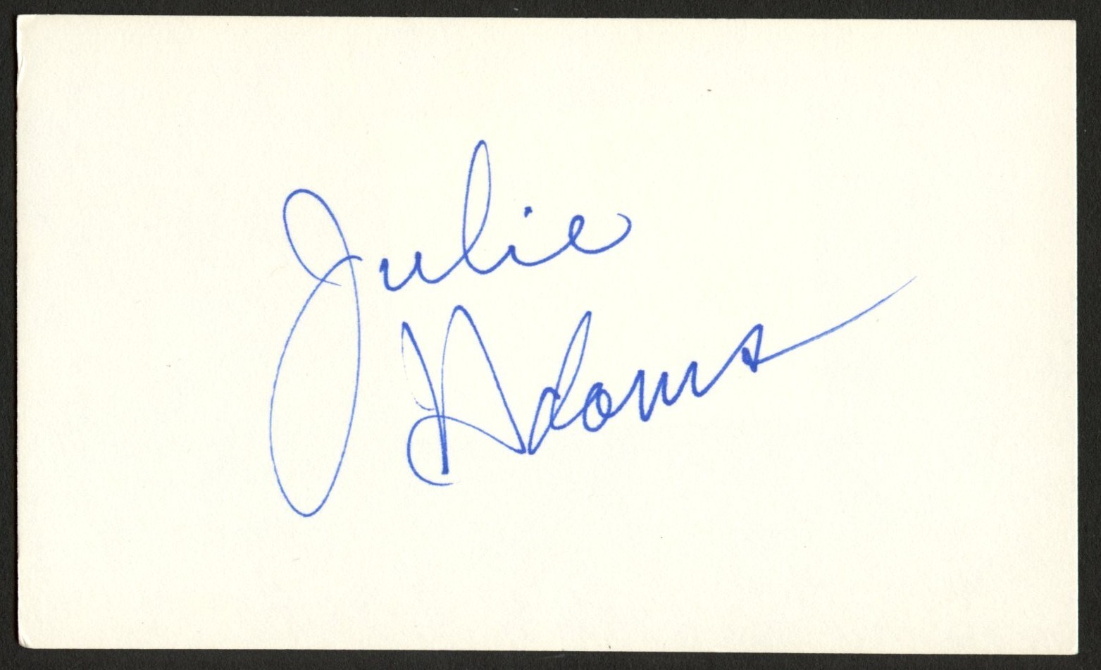 Julie Adams d2019 signed autograph 3x5 card Actress: Black Lagoon Creature R021 Julie Adams d2019 signed autograph 3x5 card Actress: Black Lagoon Creature R021