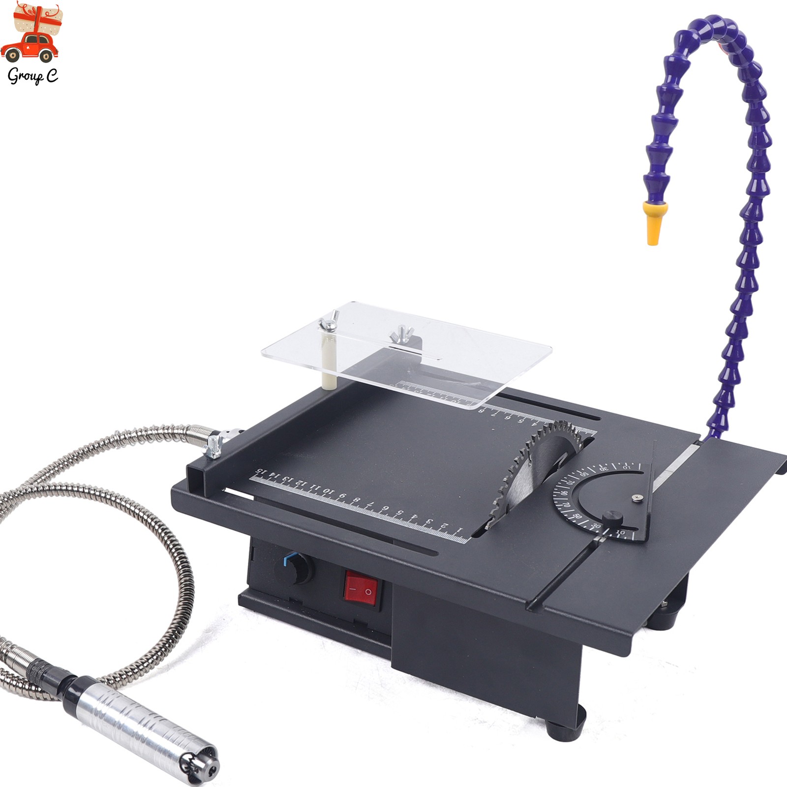 110V Table Saw Gem Jewelry Rock Bench Polishing Grinding Machine Lathe Polisher