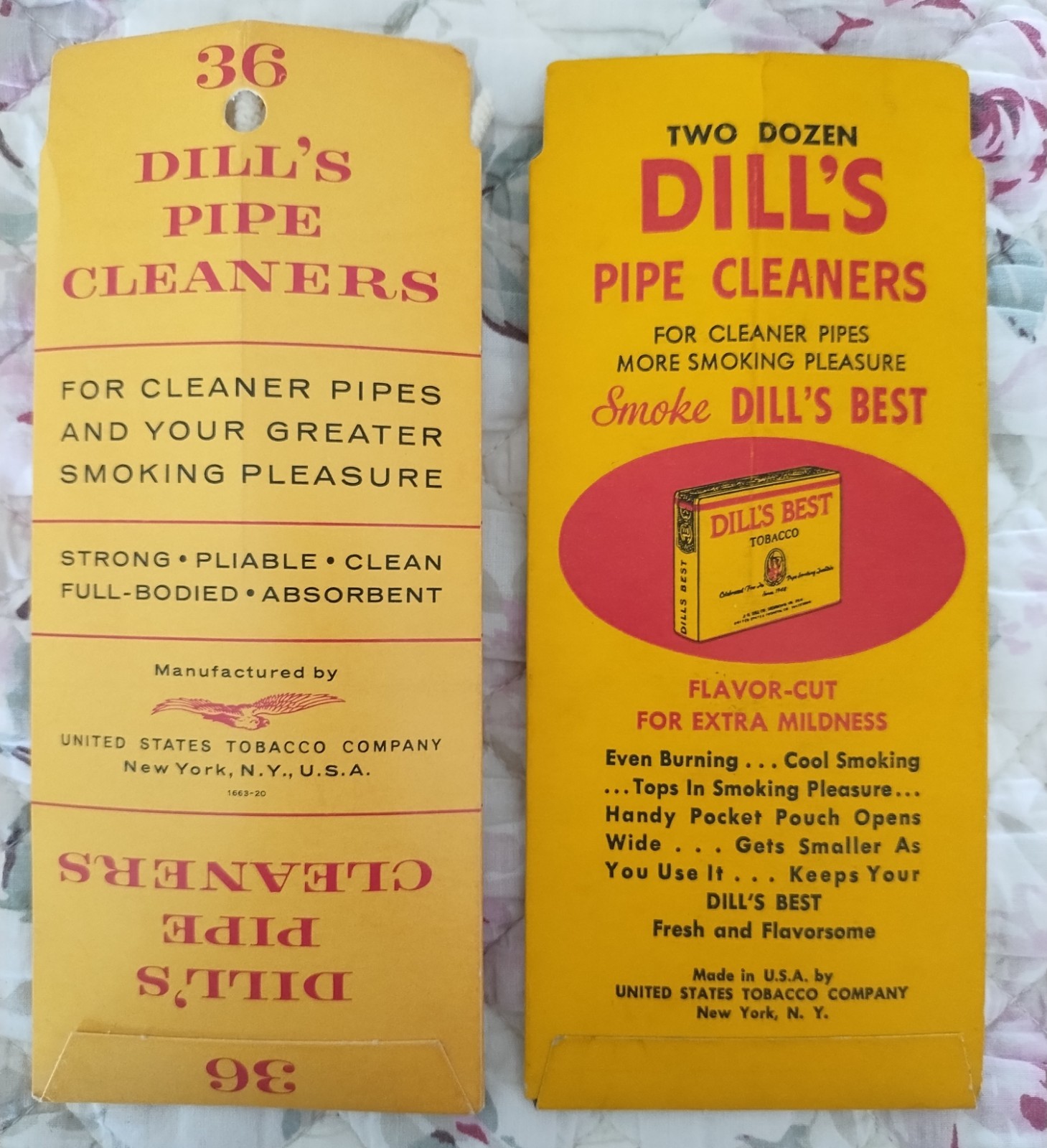 Vintage Dill's Pipe Cleaners - Set of 2 Open Packages
