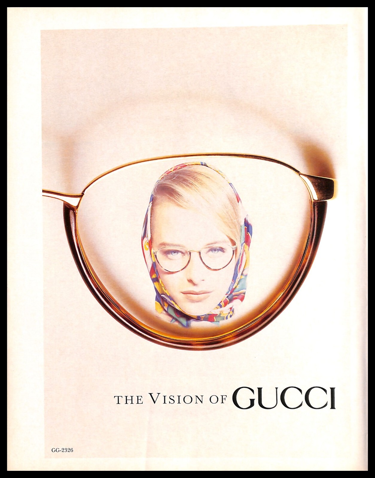 1992 Gucci Fashion Glasses Vintage PRINT ADVERTISEMENT 1992 Gucci Fashion Glasses Vintage PRINT ADVERTISEMENT