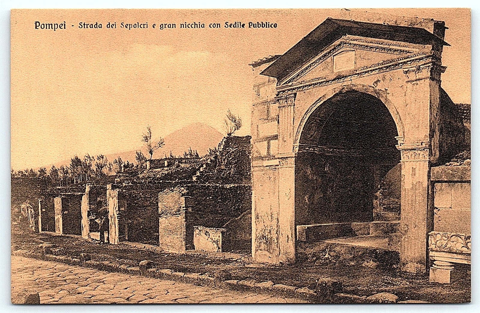 Pompeii ruins postcard