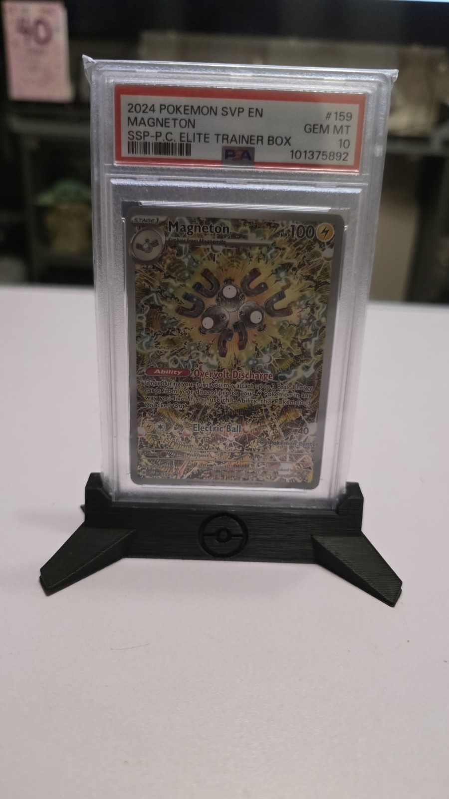 PSA 10 Magneton SVP 159 Pokemon Center Stamped Pokemon Gem mint