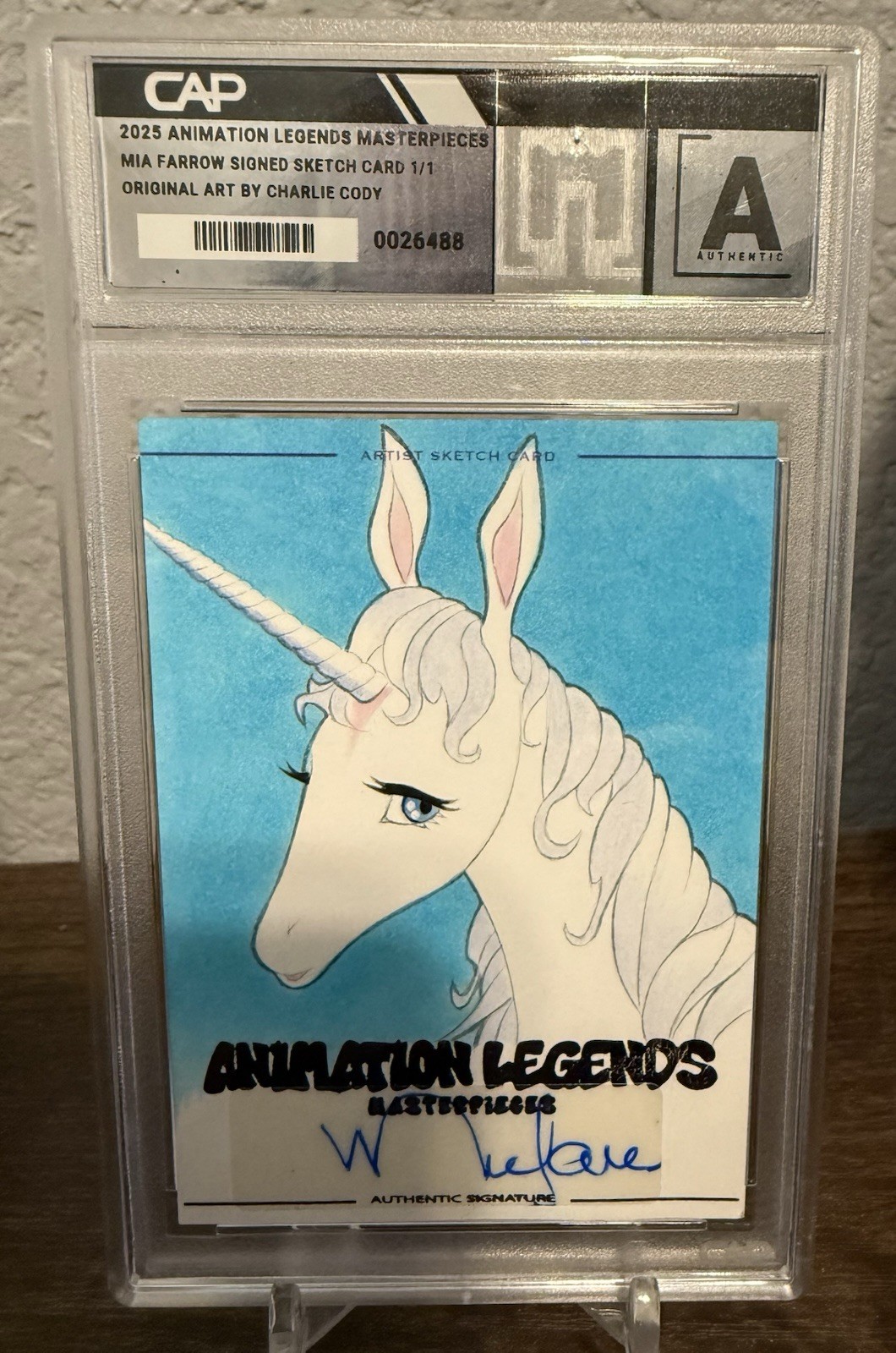 Animation Legend Masterpiece Signed Sketch Mia Farrow The Last Unicorn 🦄 1/1 Animation Legend Masterpiece Signed Sketch Mia Farrow The Last Unicorn 🦄 1/1
