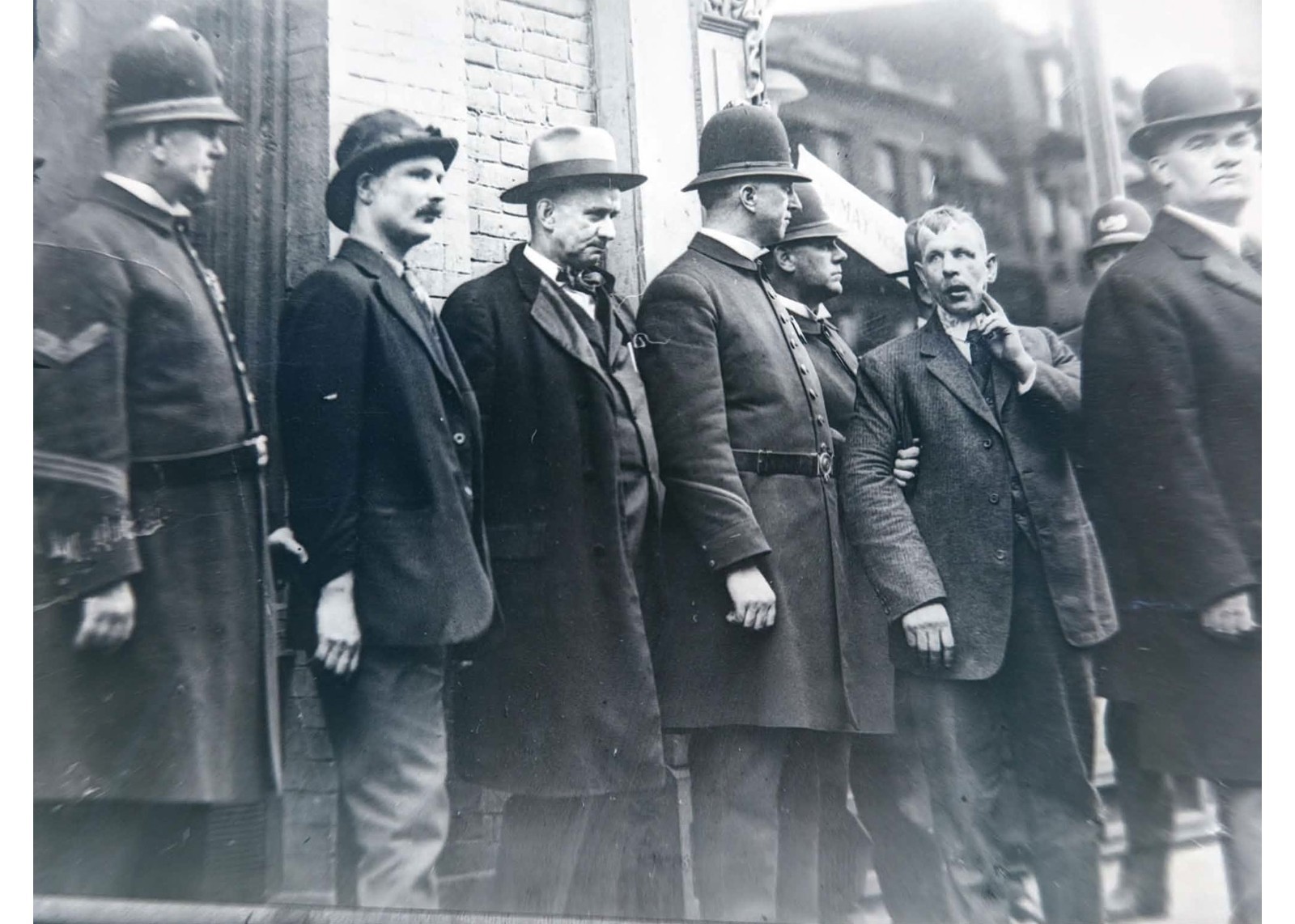 1916 Boston Police Arrest Reds Roxbury Anarchists Glass Plate Negative OOAK