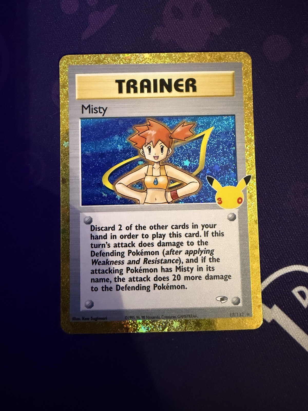 Pokémon TCG Misty 18/132 30th Anniversary Celebration Classic Collection NM Pokémon TCG Misty 18/132 30th Anniversary Celebration Classic Collection NM