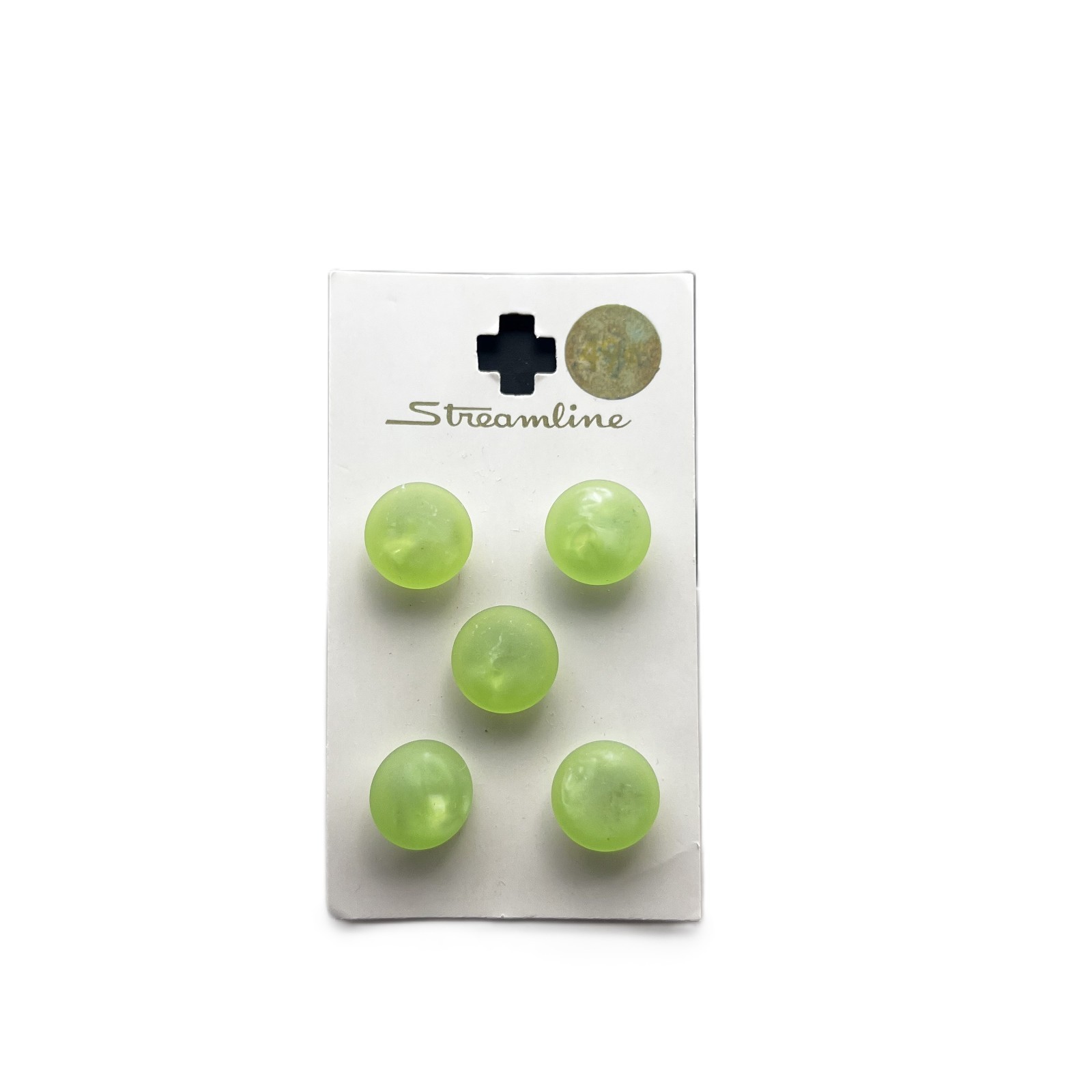 Vtg Streamline Green Buttons Size 22 (5/8