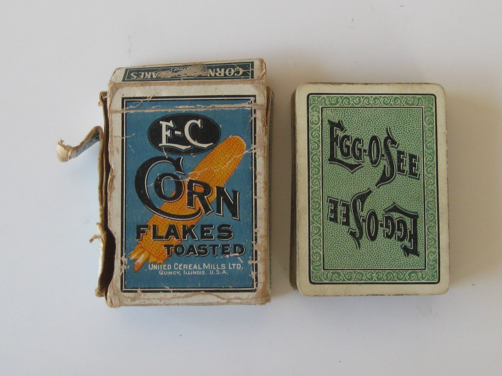 Vtg 20's Egg-O-See Corn Flakes Advertising Playing Cards Deck United Cereal Rare Vtg 20's Egg-O-See Corn Flakes Advertising Playing Cards Deck United Cereal Rare
