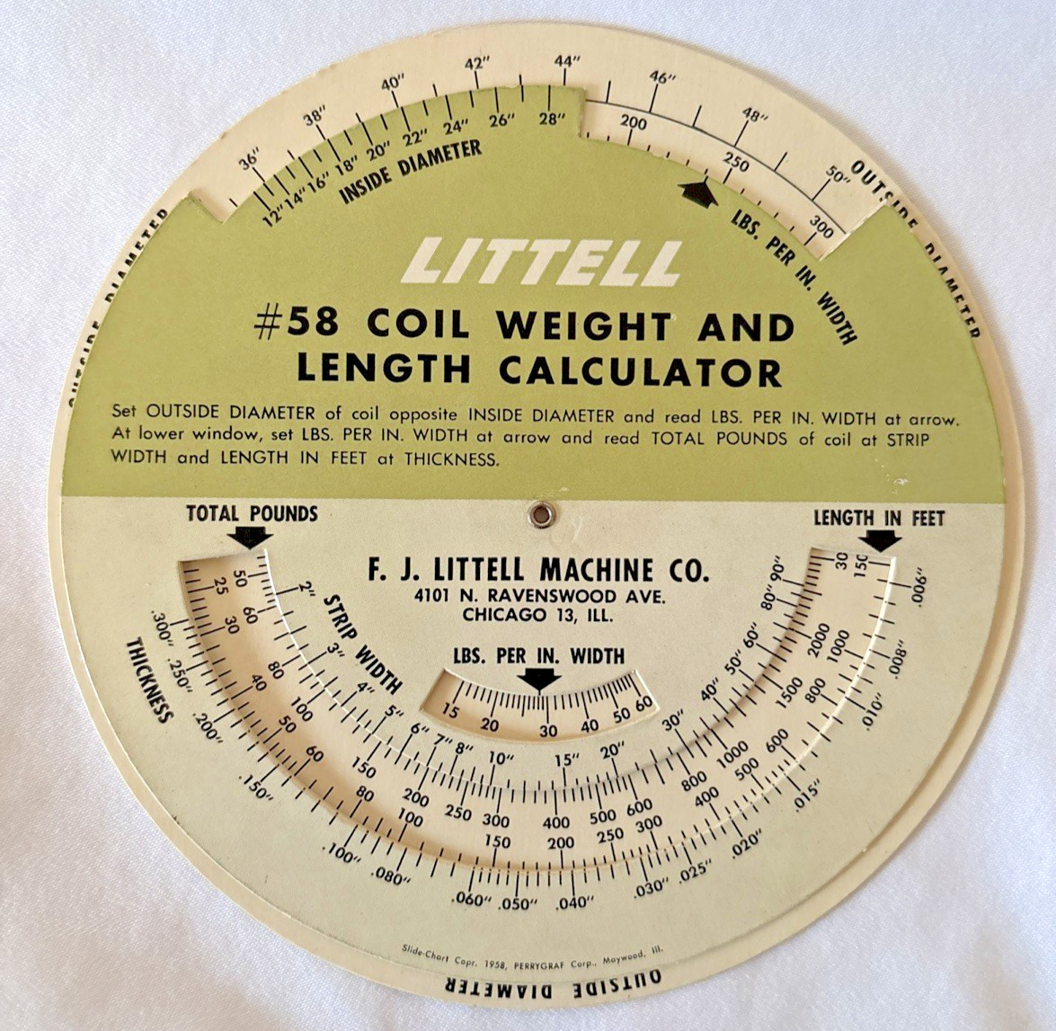 Littell Coil Weight and Length Calculator #58