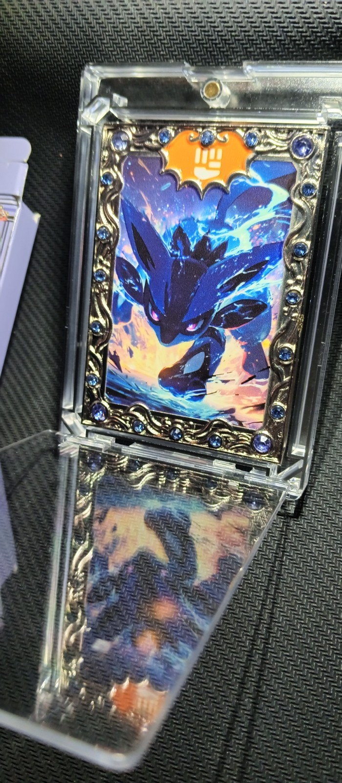 Pokemon Lucario Metal Card Serialized 19/20 Custom Fan Art Solid Steel Heavy 