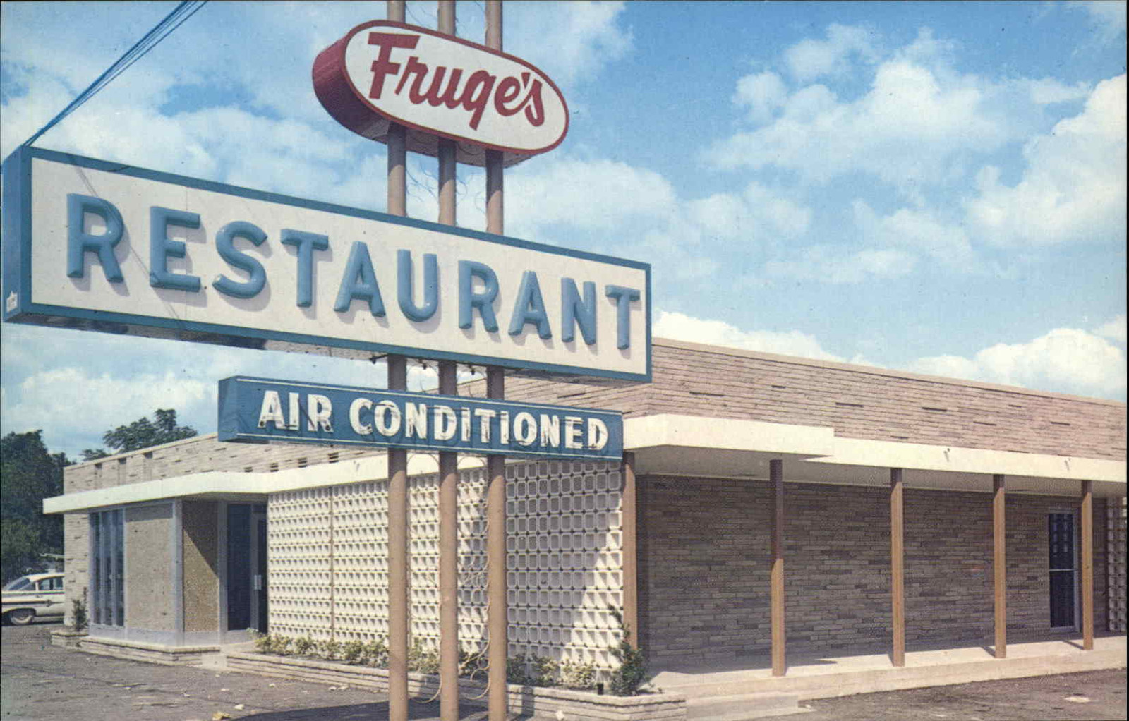 Uvalde Texas TX Fruge\'s Restaurant 1950s-60s Vintage Postcard