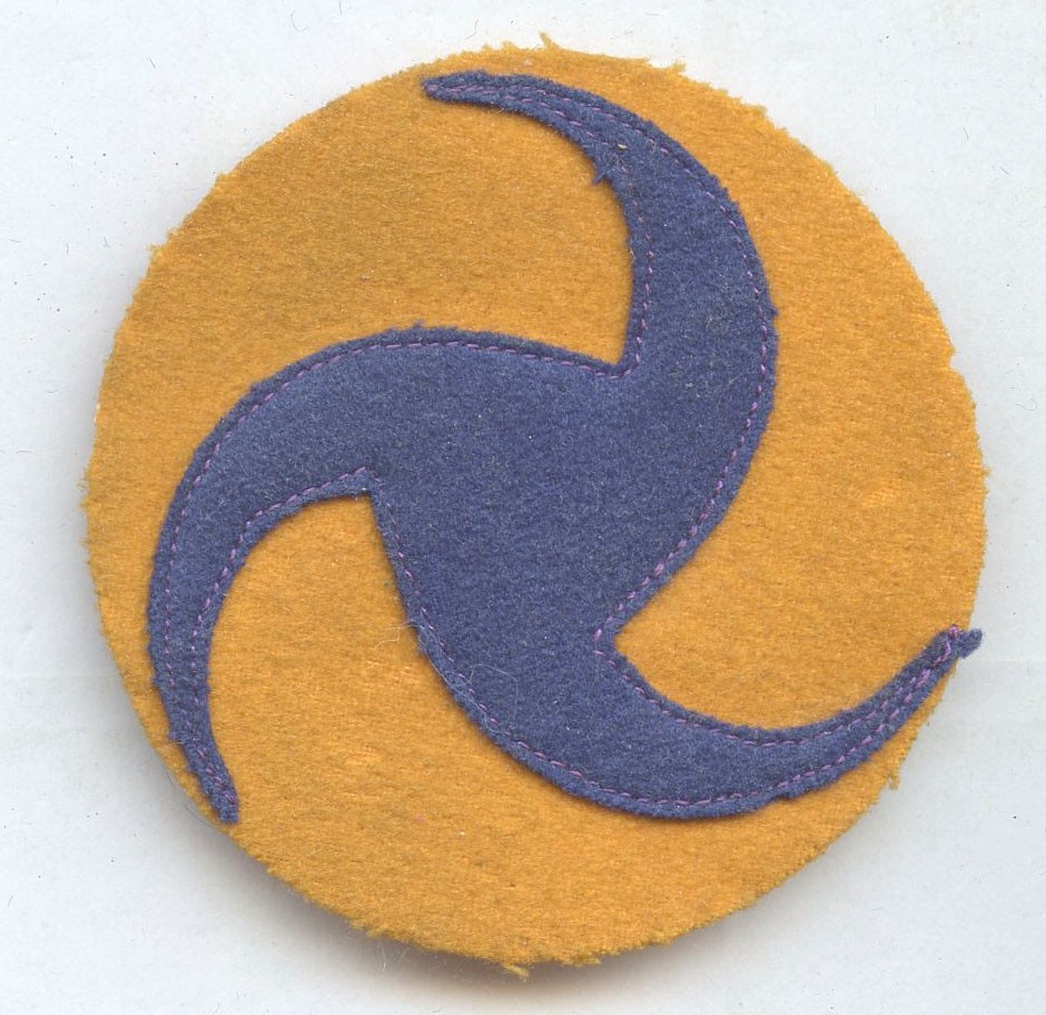 WWII WW2 Patch-SUPER EARLY WWII 1930s AAF Air Corps FELT PINWHEEL Used Off Tunic