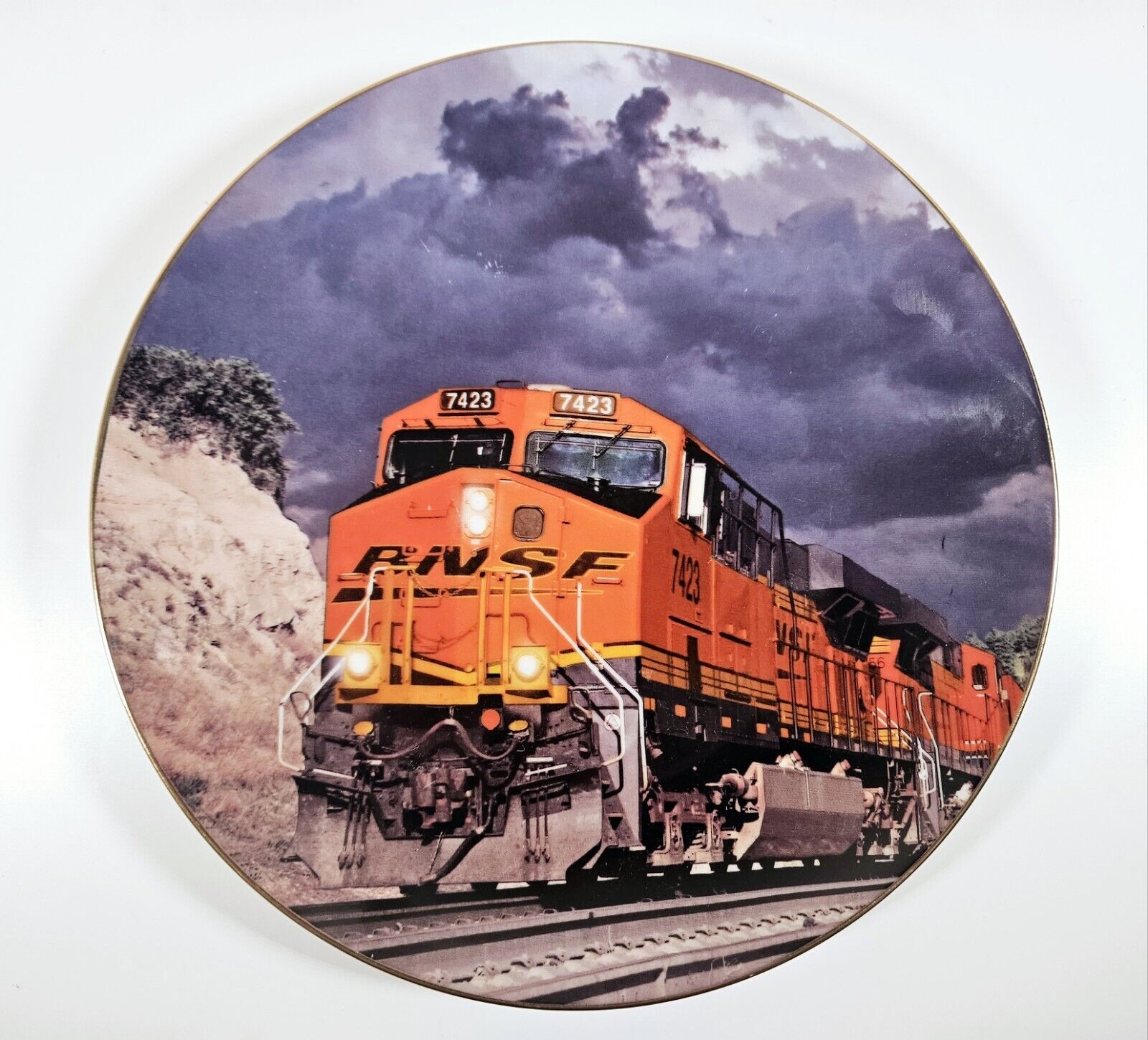 BNSF Railway Collector Plate 2011 Safety Award STORMY SKIES #2,725 of 45000