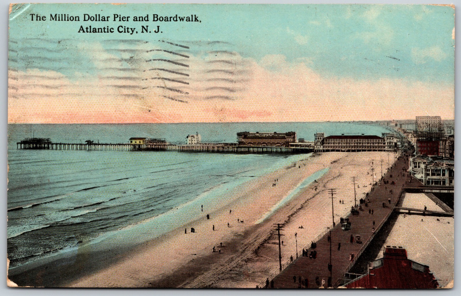 1912 Million Dollar Pier Atlantic City NJ ANTIQUE Postcard