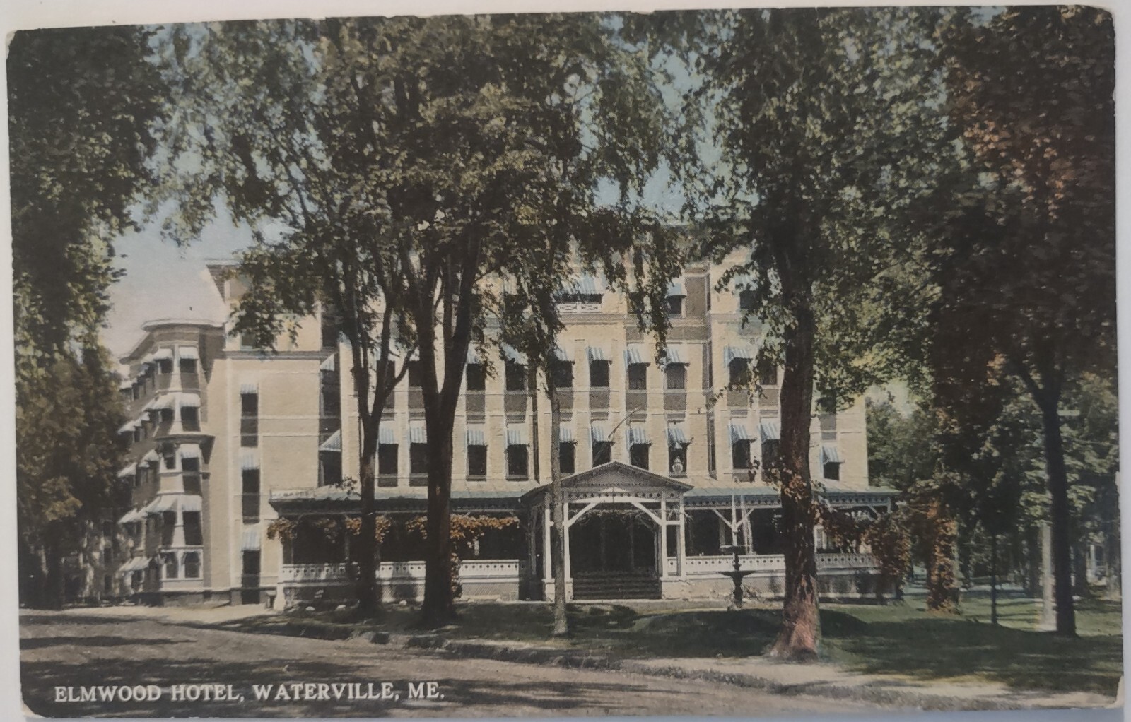 Vintage Elmwood Hotel Waterville Maine Postcard ME Unposted Divided Back Vintage Elmwood Hotel Waterville Maine Postcard ME Unposted Divided Back