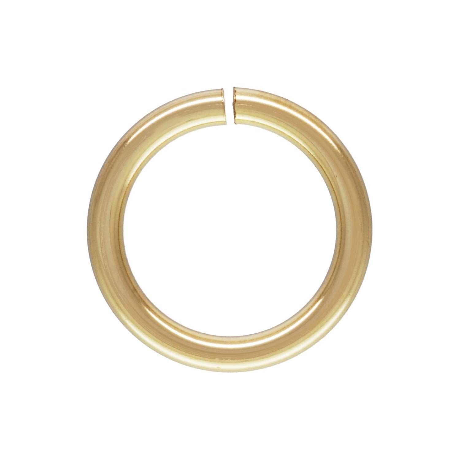 5.8mm 14K Solid Yellow Gold Open Jump Ring