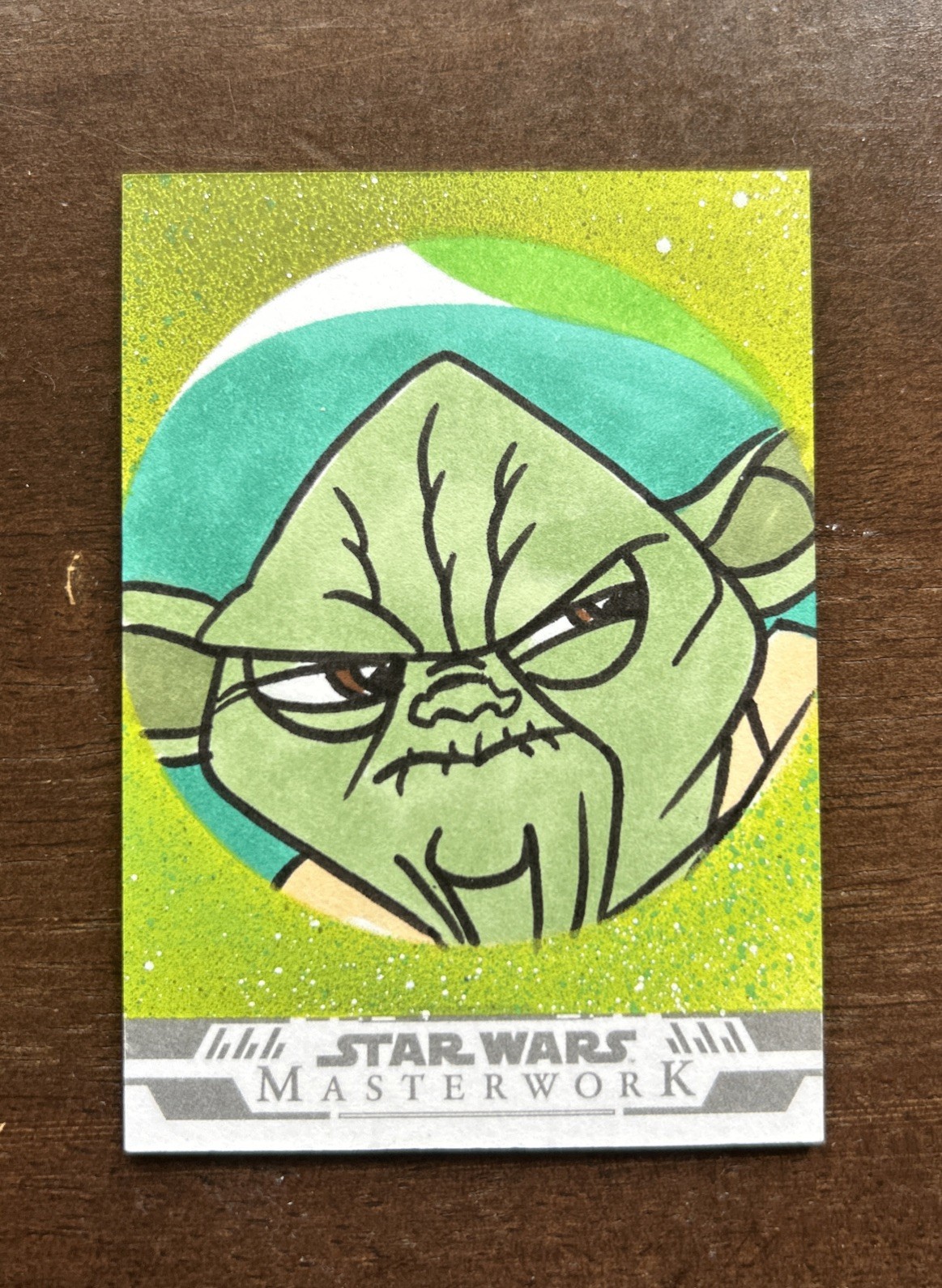 2024 Topps Masterwork Star Wars Animated Yoda 1/1 Sketch By Eric Medina