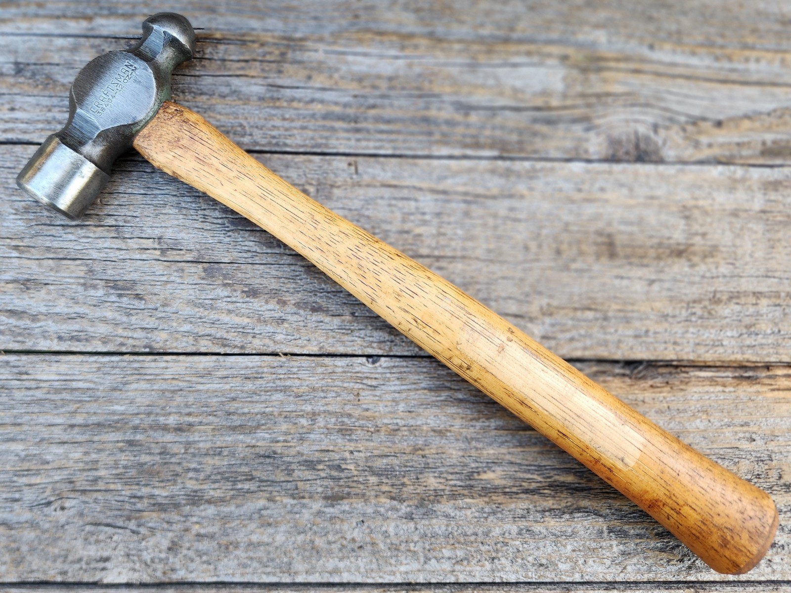 Vintage Craftsman 38464 12 OZ Ball Peen Hammer w/ Wood Handle - USA Made