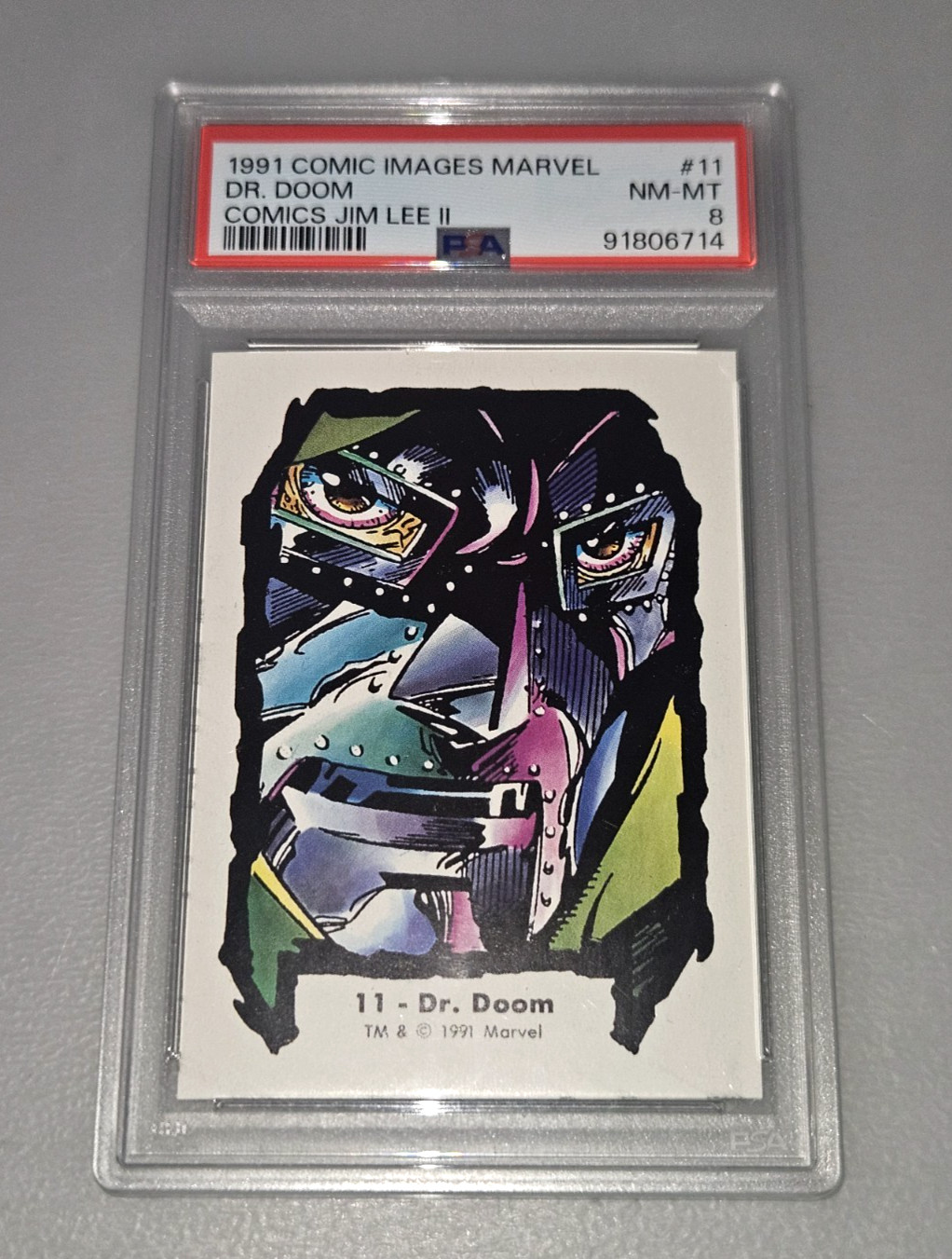1991 Marvel Comic Images Jim Lee II Dr Doom #11 / PSA 8 1991 Marvel Comic Images Jim Lee II Dr Doom #11 / PSA 8