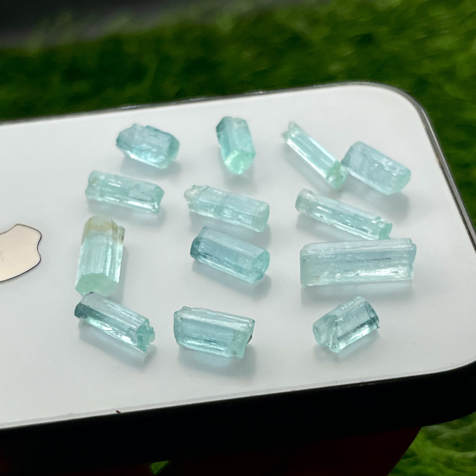 40 Ct Natural Nigerian Green Beryl Rough Lot | Aquamarine Beryl Pencil Crystals